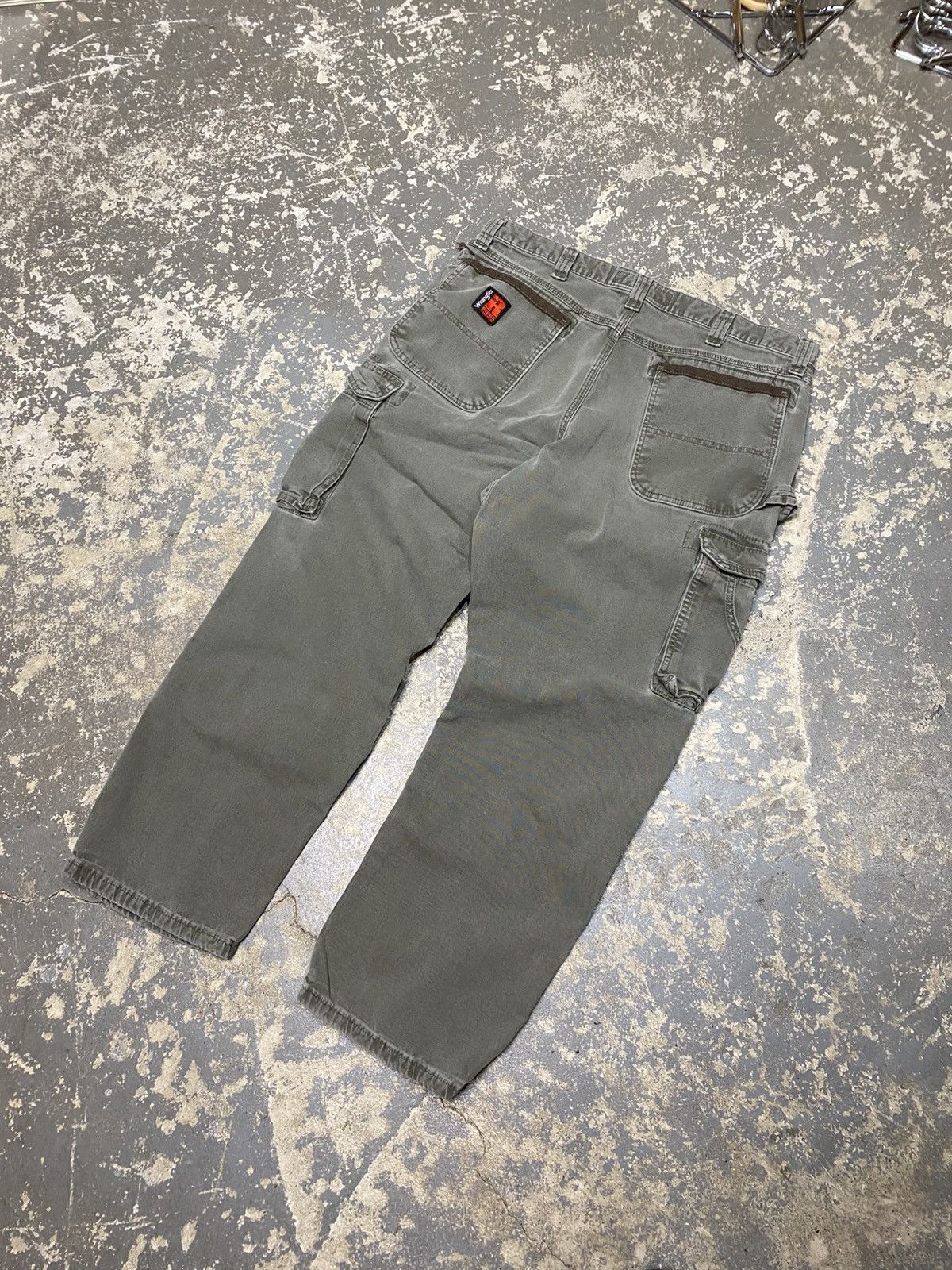 Carhartt × Dickies × Vintage Vintage Wrangler Riggs Carpenter Double Knee Baggy Fit Pants Size US 34 / EU 50 - 4 Thumbnail