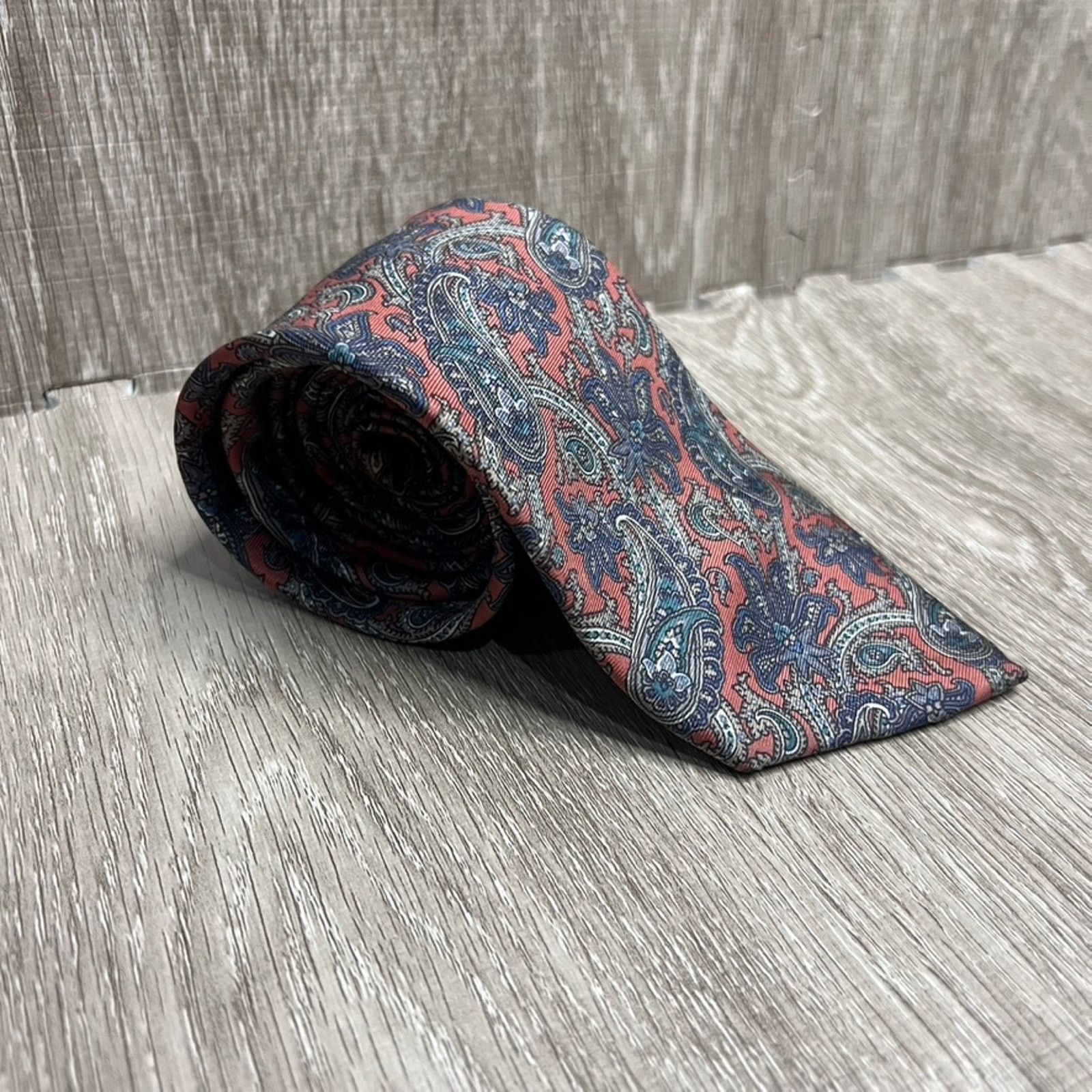 Dior Christian Dior Monsieur Vintage Silk Tie Red Blue Paisley Size ONE SIZE - 1 Thumbnail