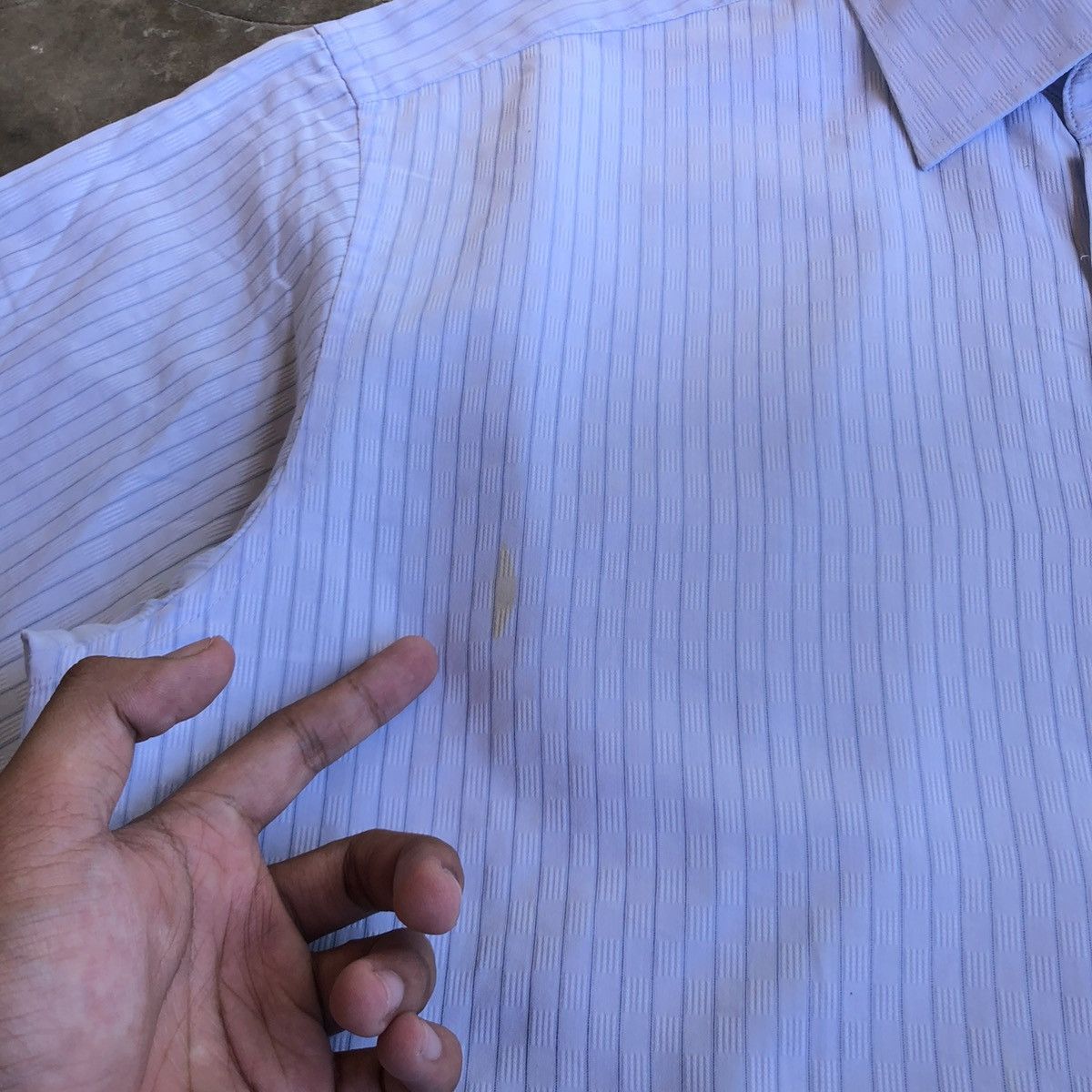Givenchy 90s Vintage Givenchy Men Stripe Pocket Shirt Blue Luxury Size US XL / EU 56 / 4 - 9 Thumbnail