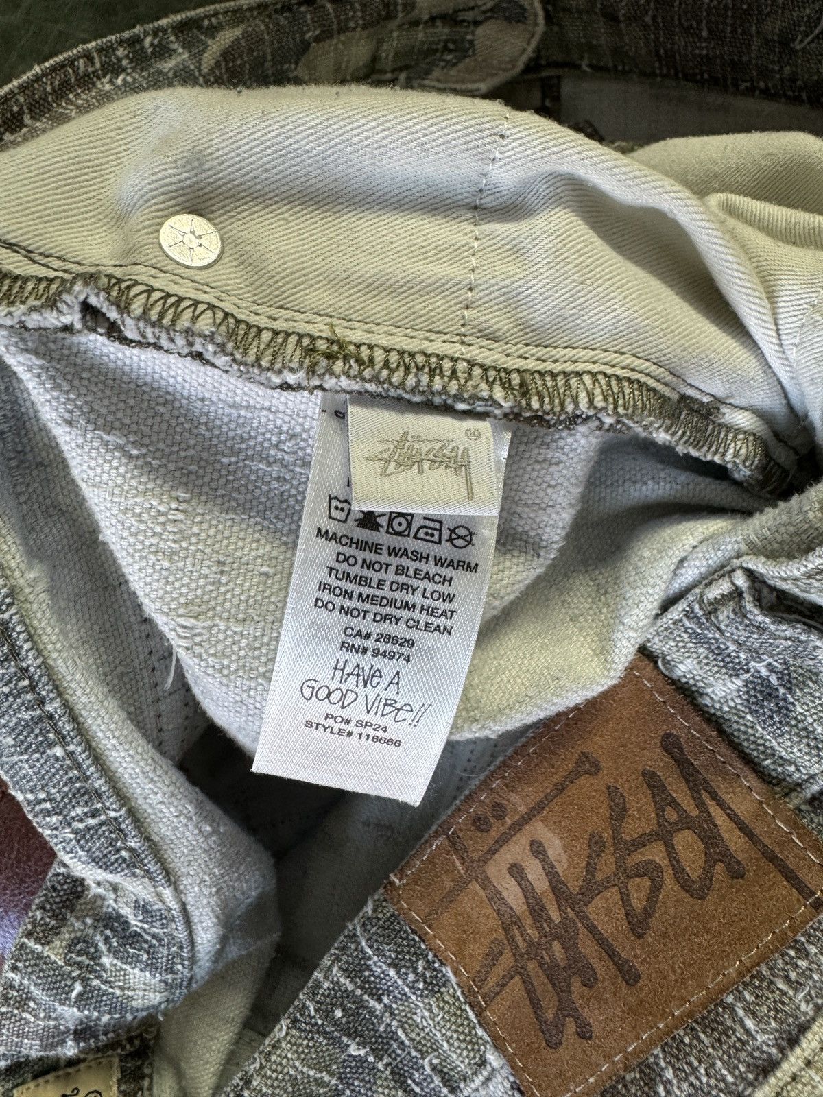 Stussy Stussy Needle Punch Camo Jeans | Grailed