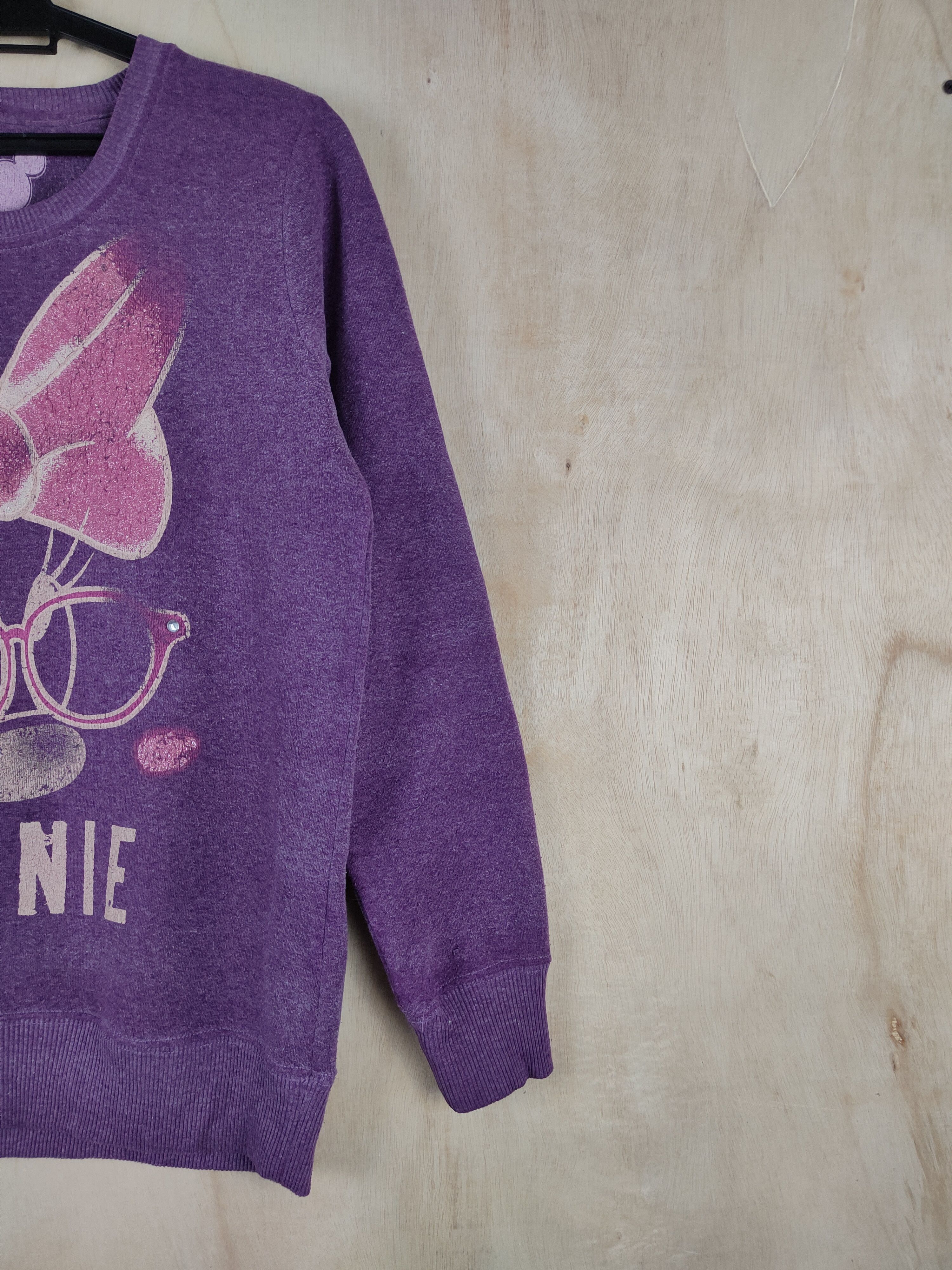 Cartoon Network Disney Purple big face Minnie Sweatshirts #S2582 Size S / US 4 / IT 40 - 8 Thumbnail