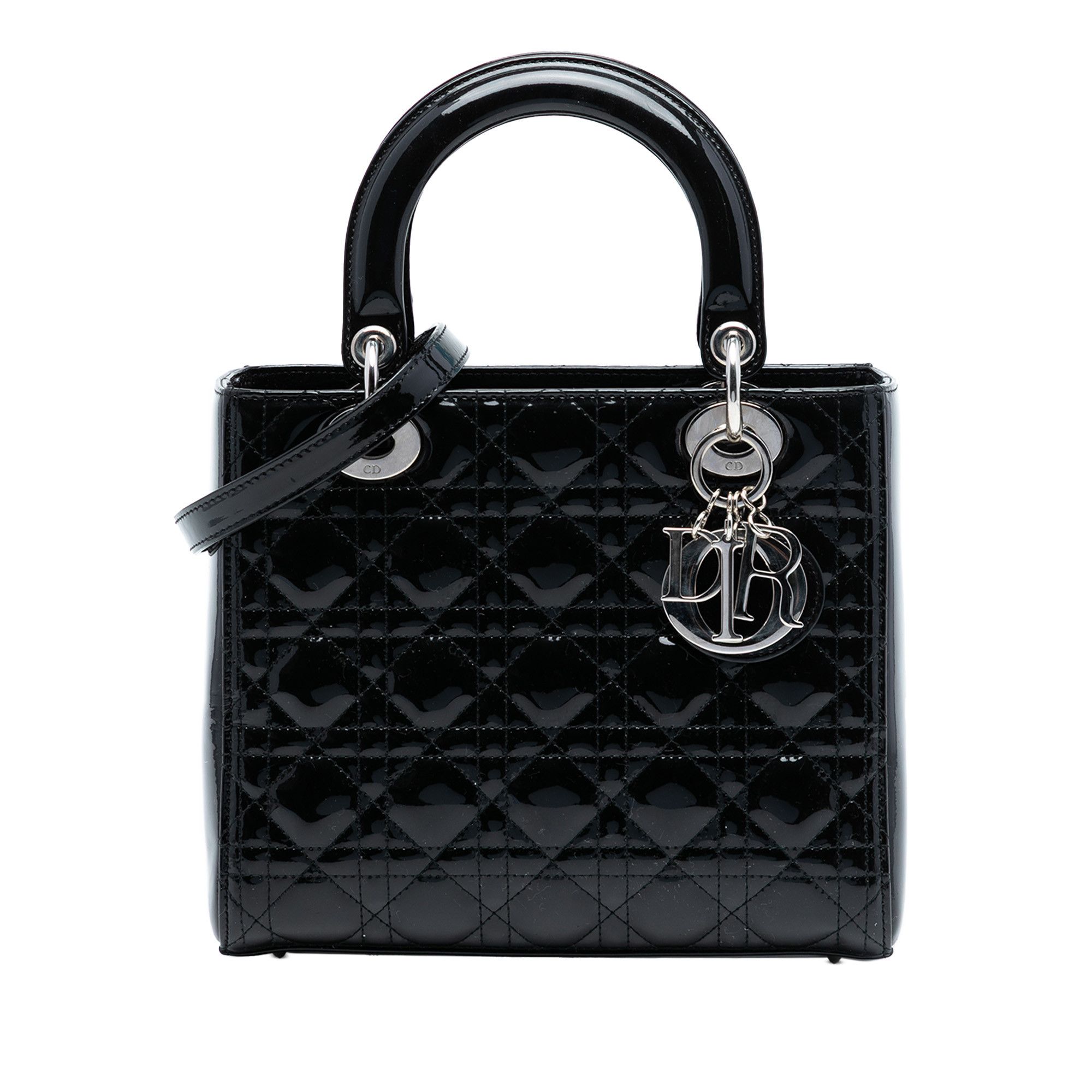 Dior Dior Medium Patent Cannage Lady Dior Size ONE SIZE - 1 Thumbnail