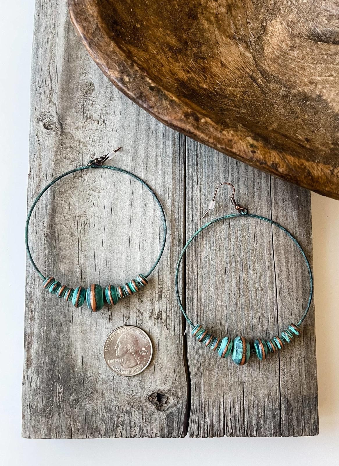 Other Western Navajo Bead Hoop Earrings Size ONE SIZE - 6 Thumbnail