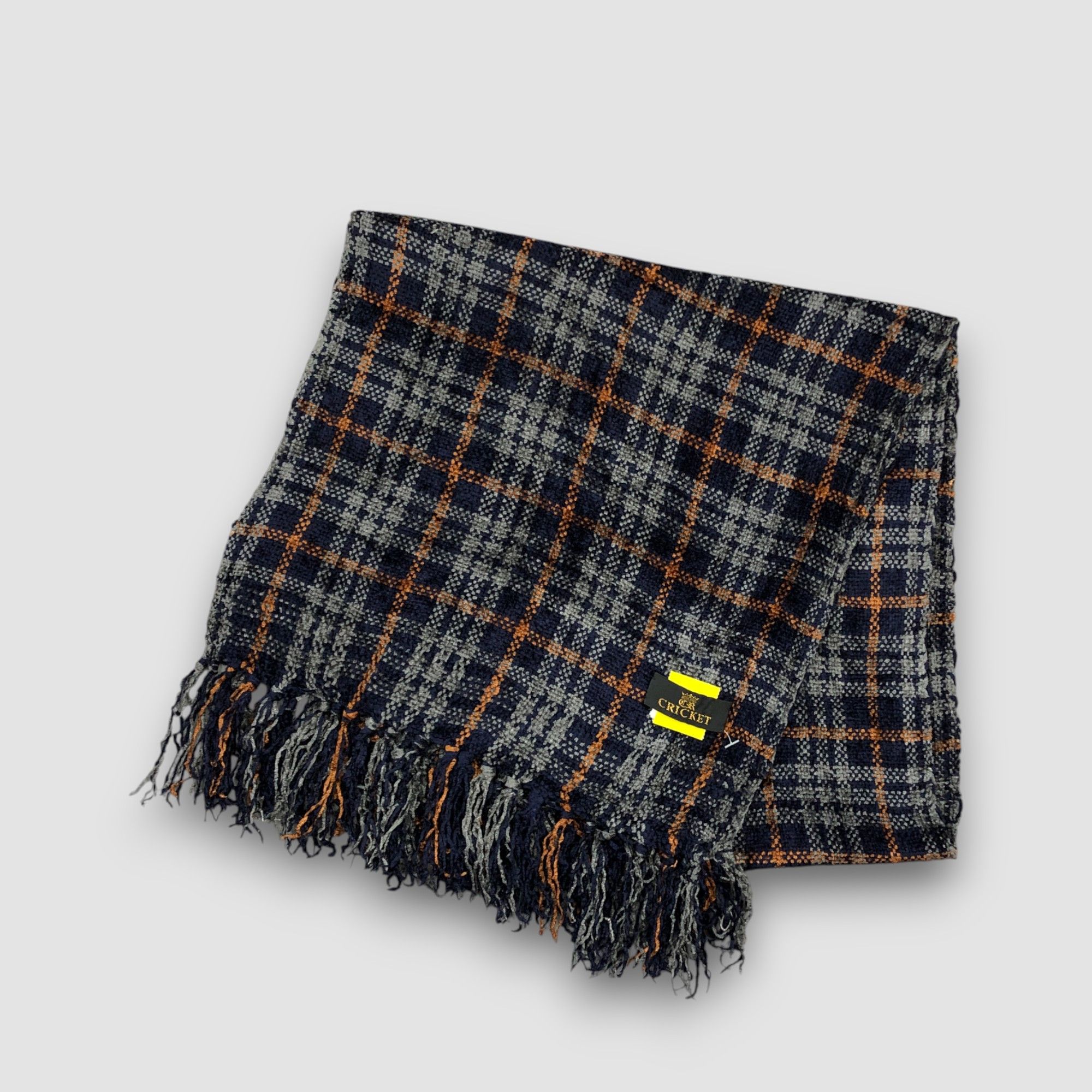 Japanese Brand Vintage Criket Scarf Muffler Wool Tartan Winter Scarves Size ONE SIZE - 3 Thumbnail
