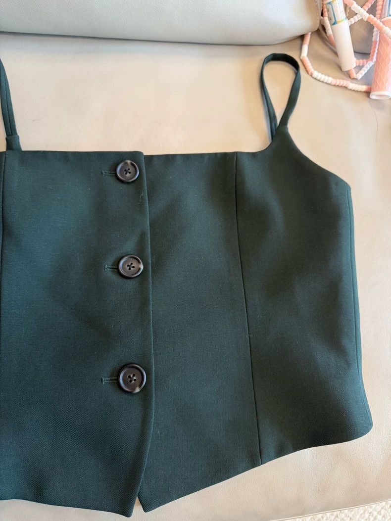 Helmut Lang HELMUT LANG size6 Green and black suspenders Size S / US 4 / IT 40 - 2 Thumbnail
