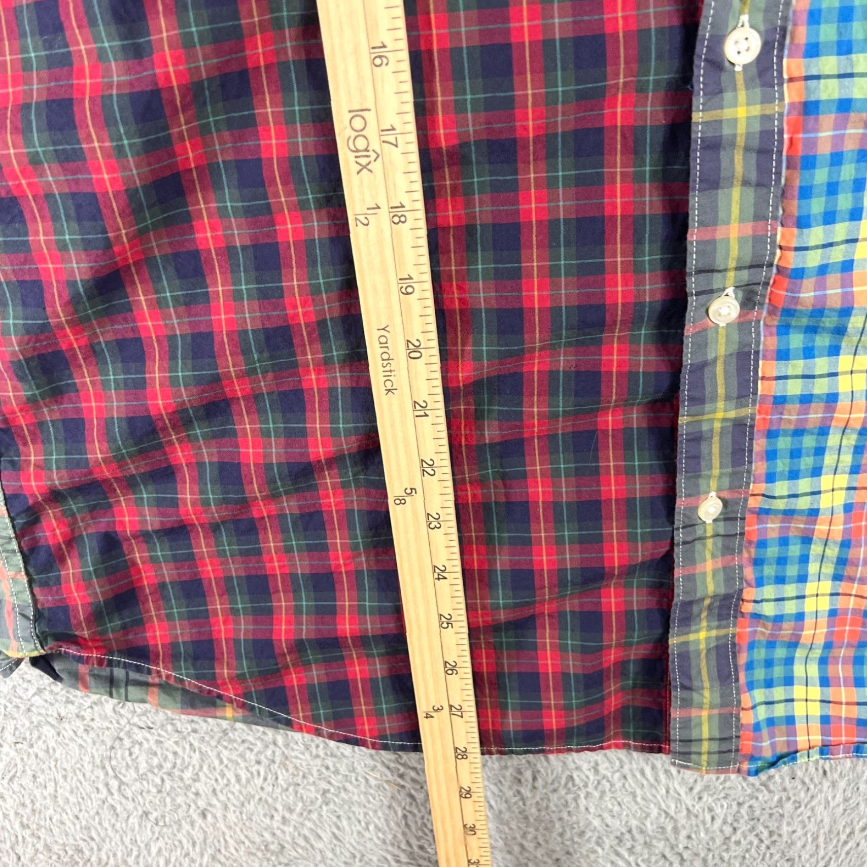 J.Crew J.CREW Button-Up Shirt XL Mens Plaid Cotton Ivy Patchwork Ivy Mix & Match Classic Wash Pocketed Short Sleeve Multi color Seasonal Classic 90s? Size US XL / EU 56 / 4 - 4 Thumbnail