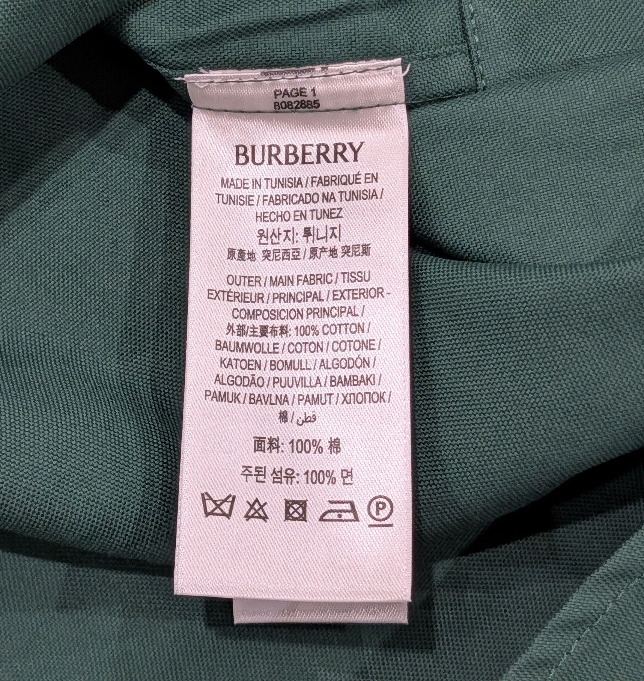 Burberry BURBERRY Cotton Oxford EKD Logo Button Up Shirt Green Medium Size US M / EU 48-50 / 2 - 6 Thumbnail