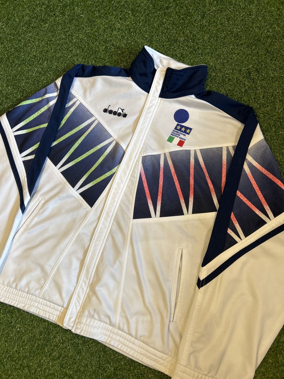 Diadora 94/95 Italy Pre-Match Jacket Size US XL / EU 56 / 4 - 3 Thumbnail