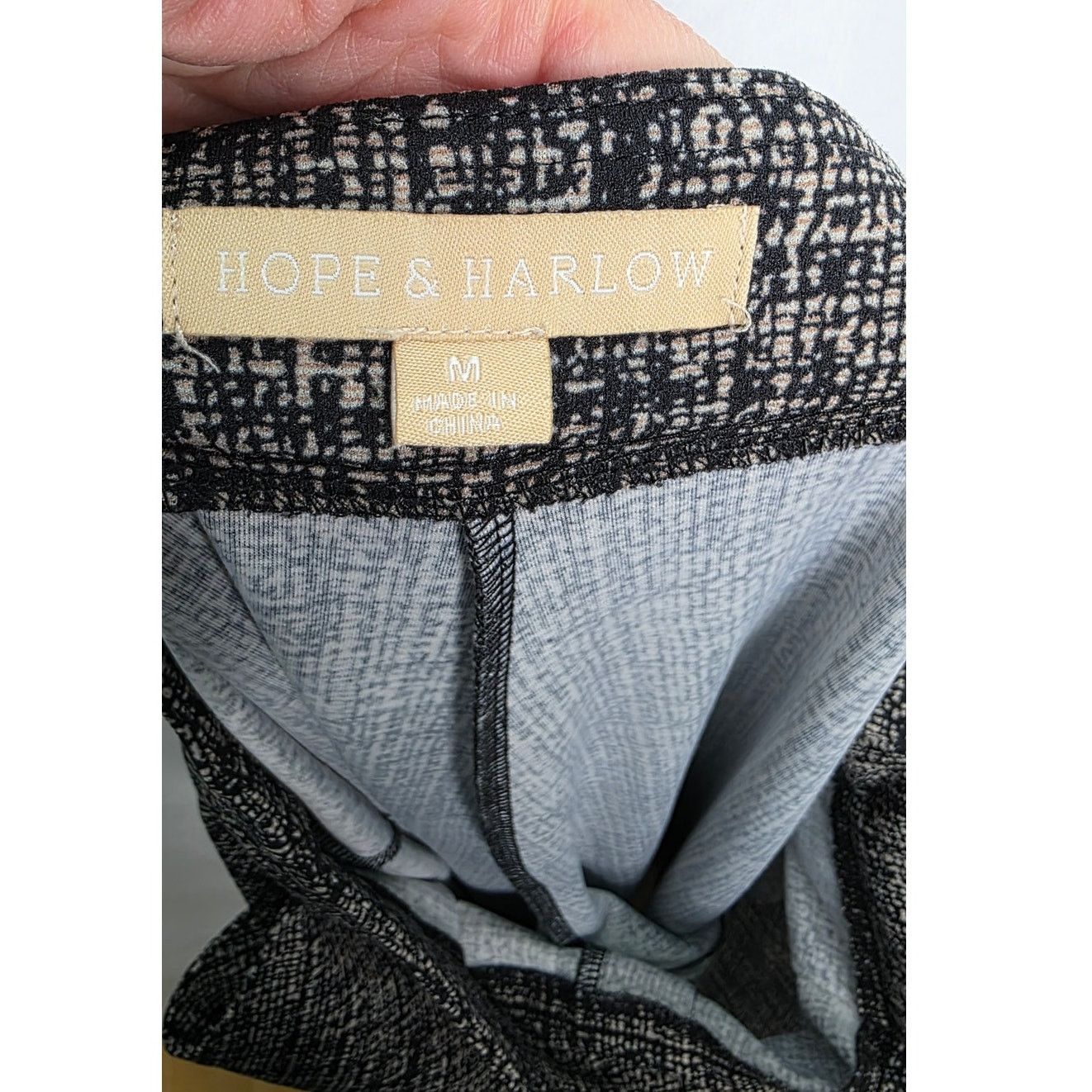 Other Hope & Harlow Elastic Waist Black Tweed looking Dress Pants Size 33" - 5 Thumbnail