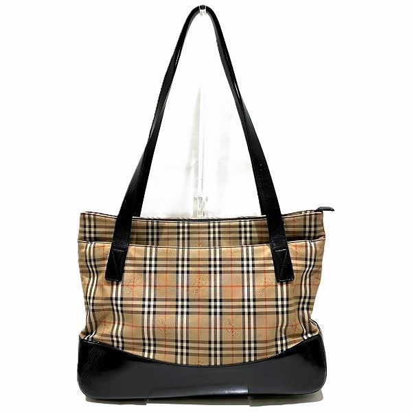 Burberry Burberry Burberry Nova Check Shadow Horse Tote Bag Canvas Tote Bag in Good Condition Size ONE SIZE - 1 Thumbnail
