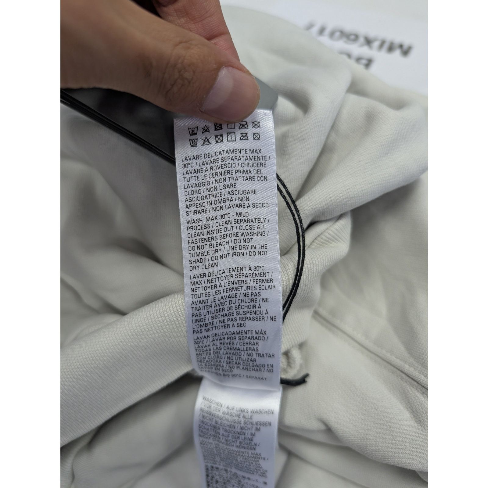 Balenciaga o1rshd1 Zip-up Hoodie Loop Sports Icon Print Mol Dirty White Size US M / EU 48-50 / 2 - 14 Thumbnail