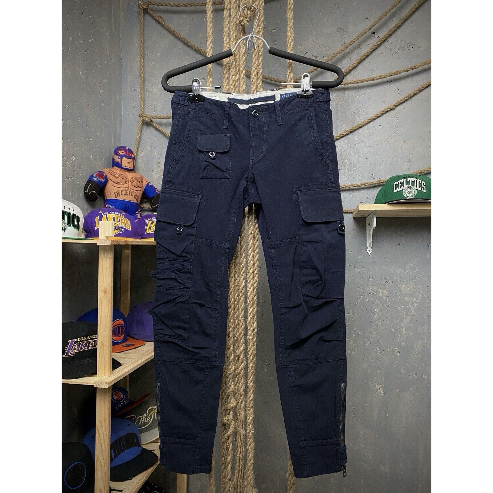 Ralph Lauren Vintage Ralph Lauren Cargo Pants Women Blue Pockets Size 4 Size 27" / US 4 / IT 40 - 1 Thumbnail