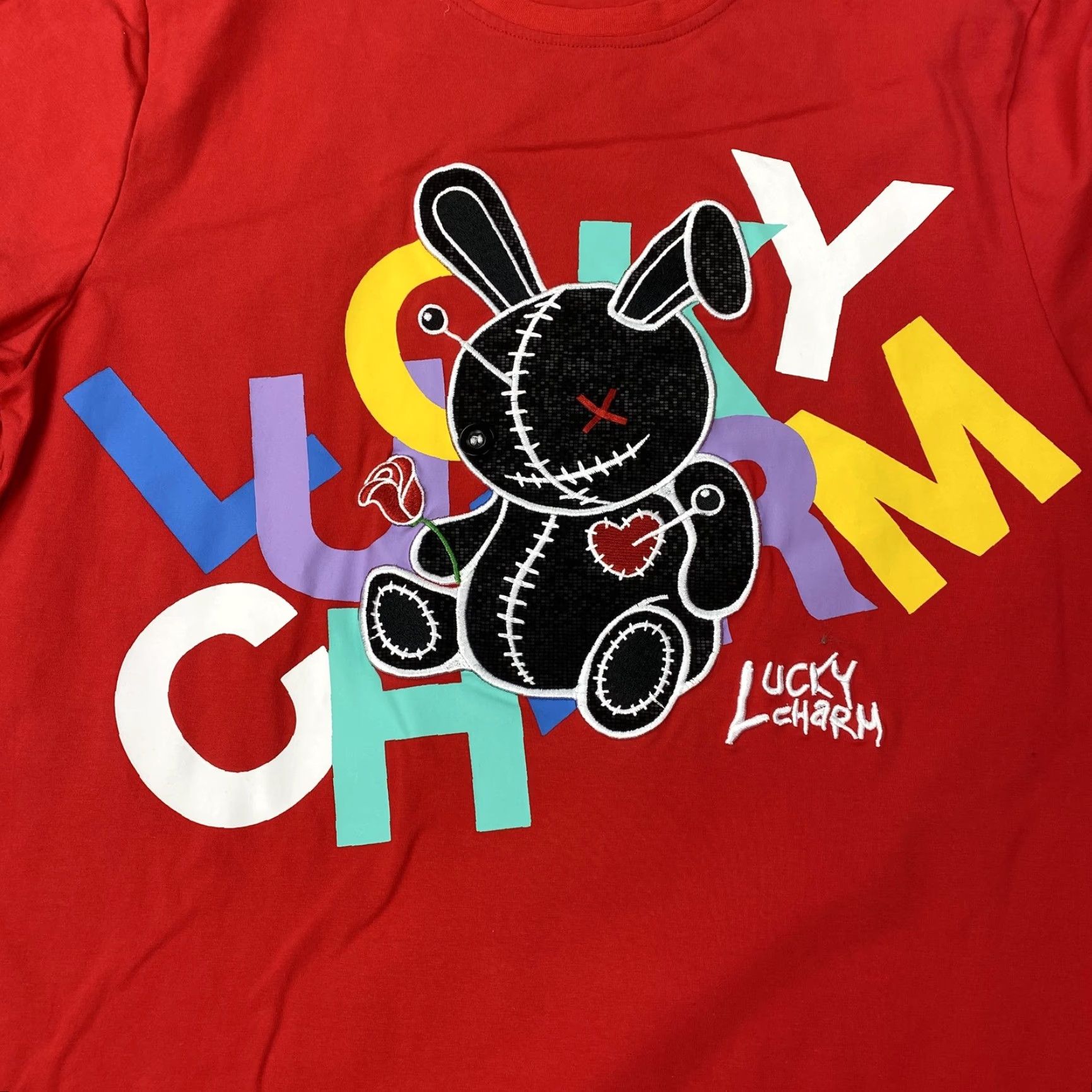 Vintage Lucky Charms Red Graphic Bunny T-Shirt Mens Medium Streetwear Size US M / EU 48-50 / 2 - 2 Thumbnail