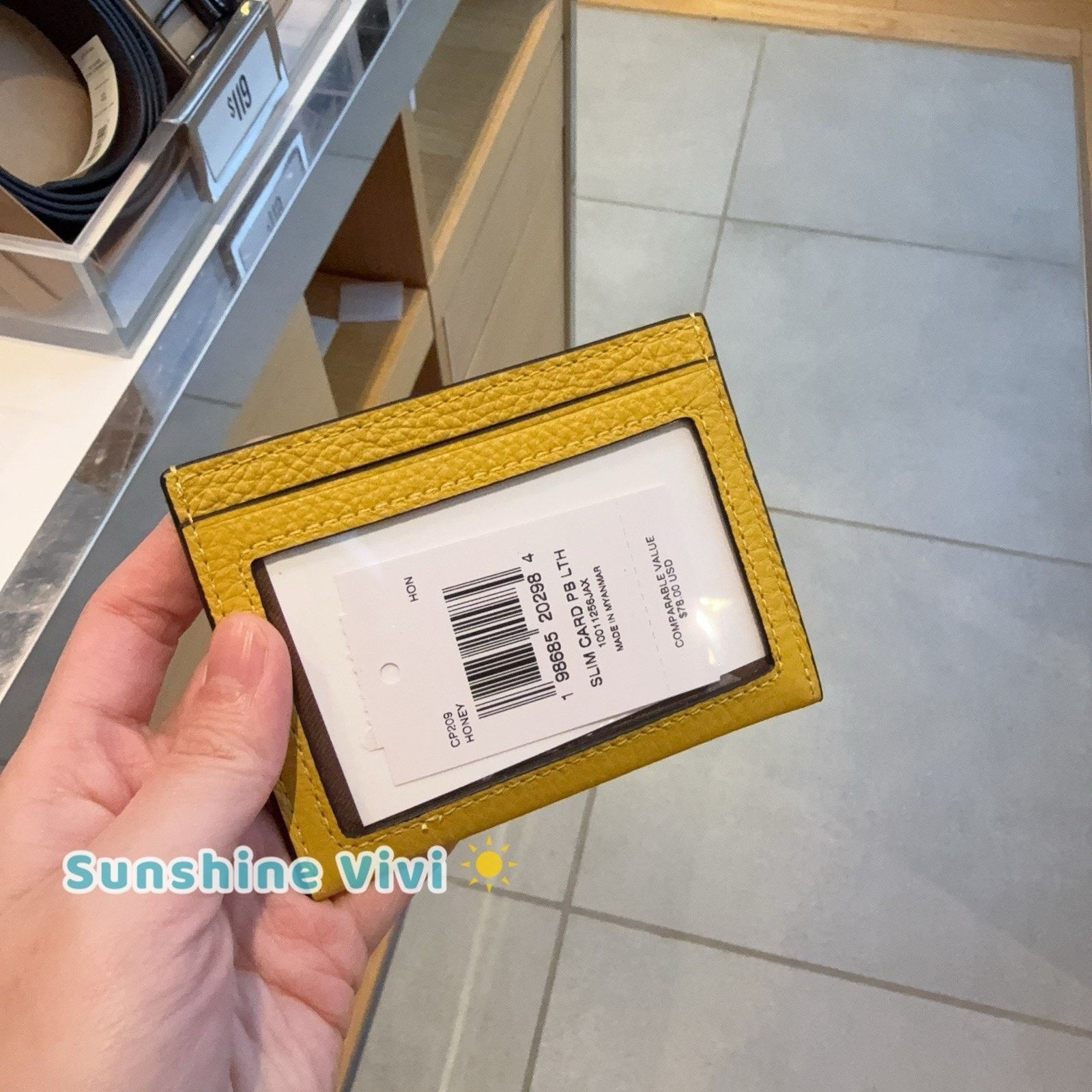 Coach NWT Coach Slim ID Card Case CP209 Leather Honey Size ONE SIZE - 2 Thumbnail