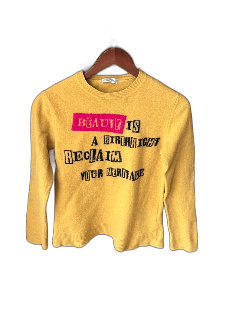 Valentino Valentino Wool Sweater with Graphic Design Size US S / EU 44-46 / 1 - 1 Thumbnail