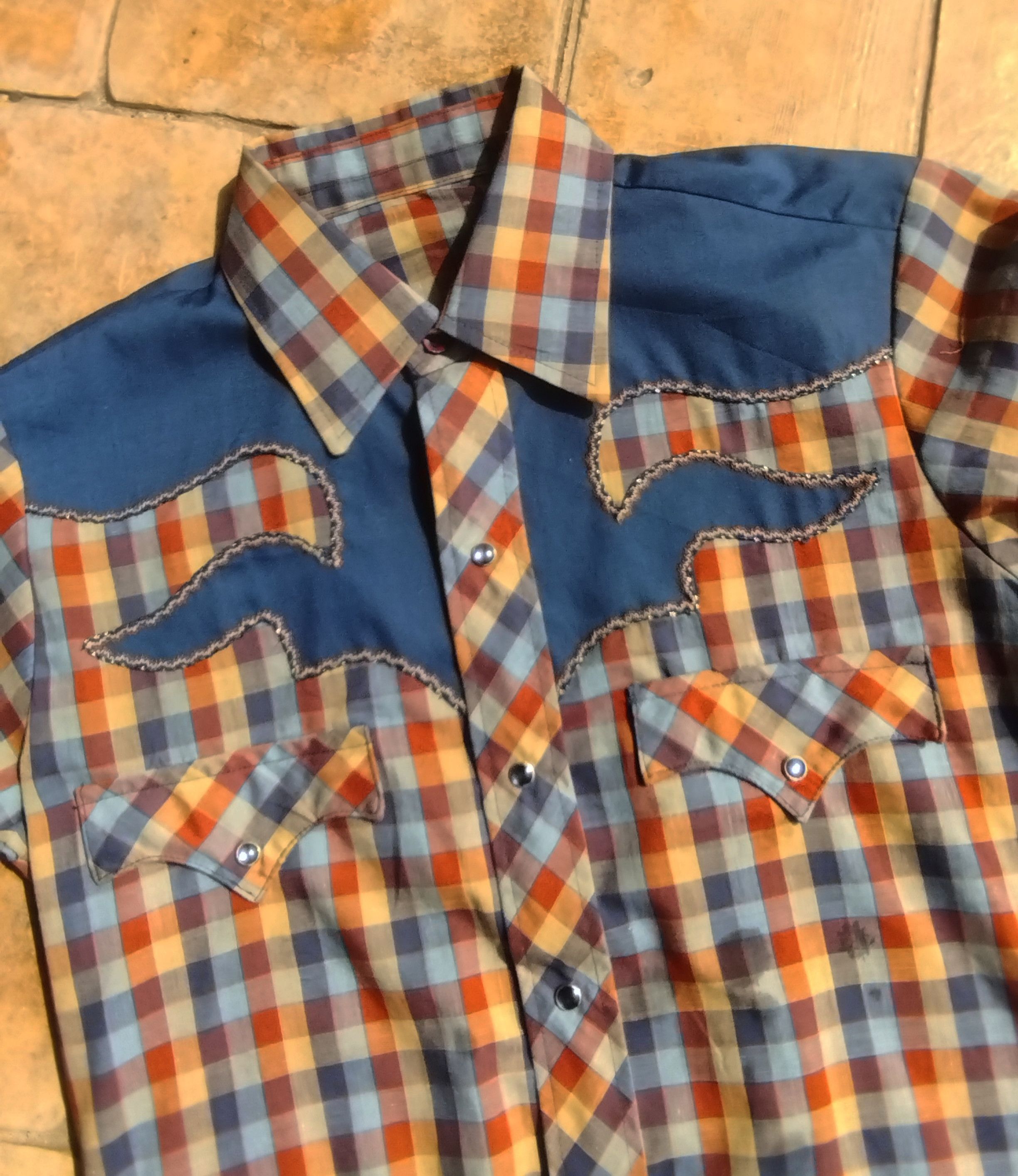 Vintage Vintage 70s Western Shirt Made in USA unbrand Size US S / EU 44-46 / 1 - 1 Thumbnail