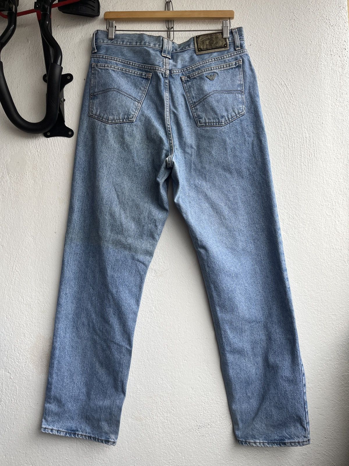 Armani VINTAGE ARMANI JEANS ITALY BAGGY LOOSE BLUE DENIM Size US 36 / EU 52 - 2 Thumbnail