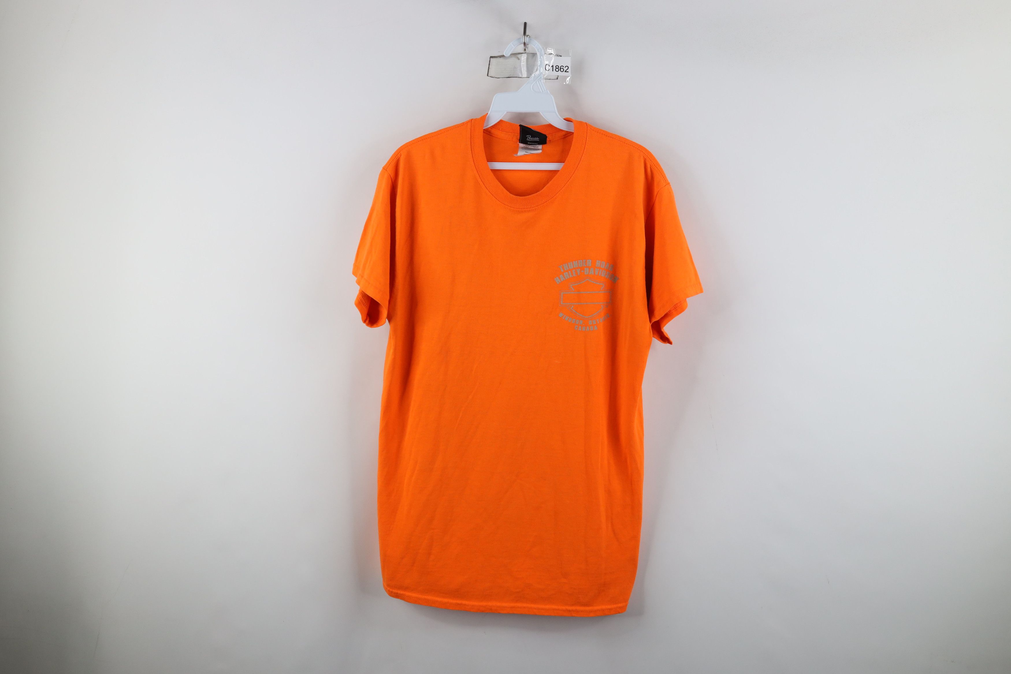 Harley Davidson × Vintage Vintage Y2K Harley Davidson Big Logo T-Shirt Blaze Orange Size US M / EU 48-50 / 2 - 1 Thumbnail
