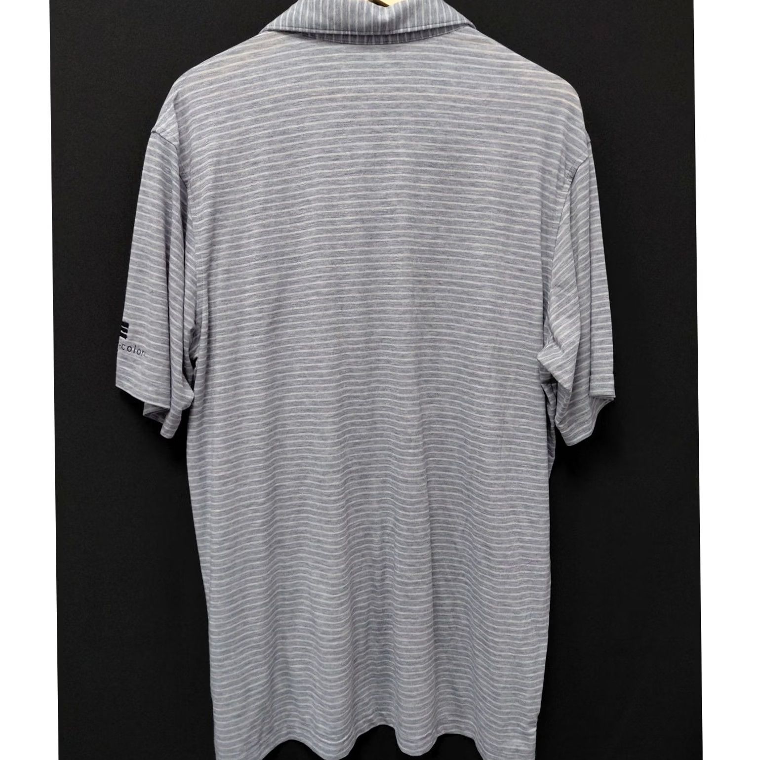 Peter Millar Peter Millar Grey Stripe Polo Shirt | Size L | Premium Golf Size US L / EU 52-54 / 3 - 2 Thumbnail