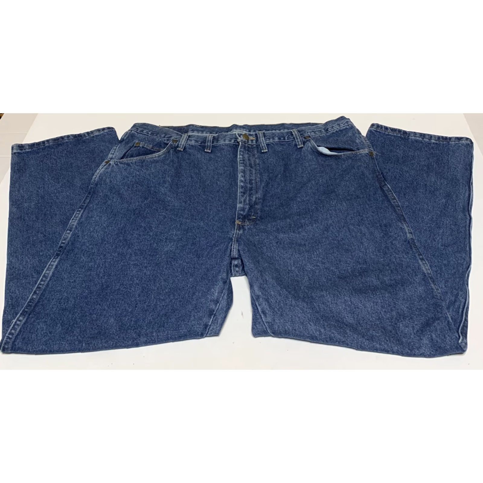 Wrangler Wrangler Regular Fit Blue Denim Jeans Men's 42x30 Size US 42 / EU 58 - 2 Thumbnail