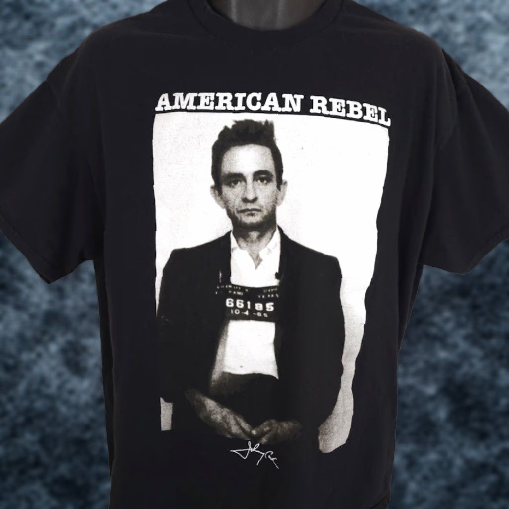 Vintage Johnny Cash T Shirt Mens XL Black Country Music Tee American Rebel Size US XL / EU 56 / 4 - 1 Thumbnail