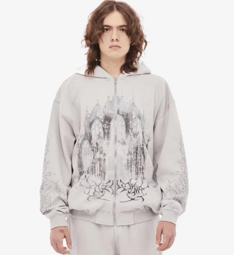 Japanese Brand Gothic Fashion Zip Up Hoodie Hip Hop Size US L / EU 52-54 / 3 - 9 Thumbnail