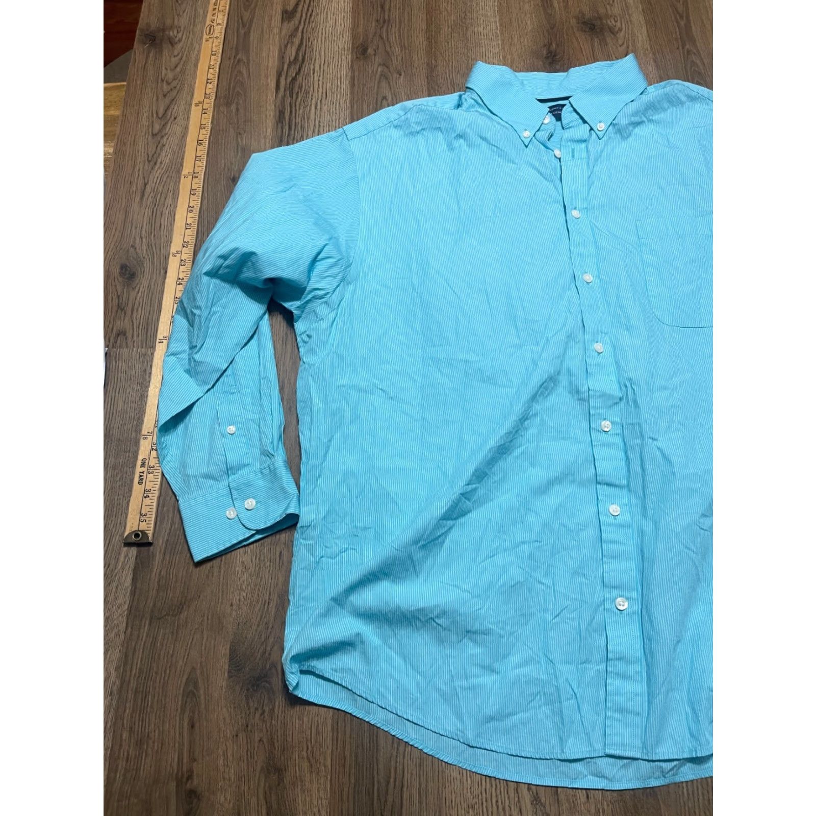 Roundtree & Yorke Roundtree & Yorke Shirt, Men's 2XB, Blue White, Button Up, Long Sleeve, Solid Size US XXL / EU 58 / 5 - 3 Thumbnail