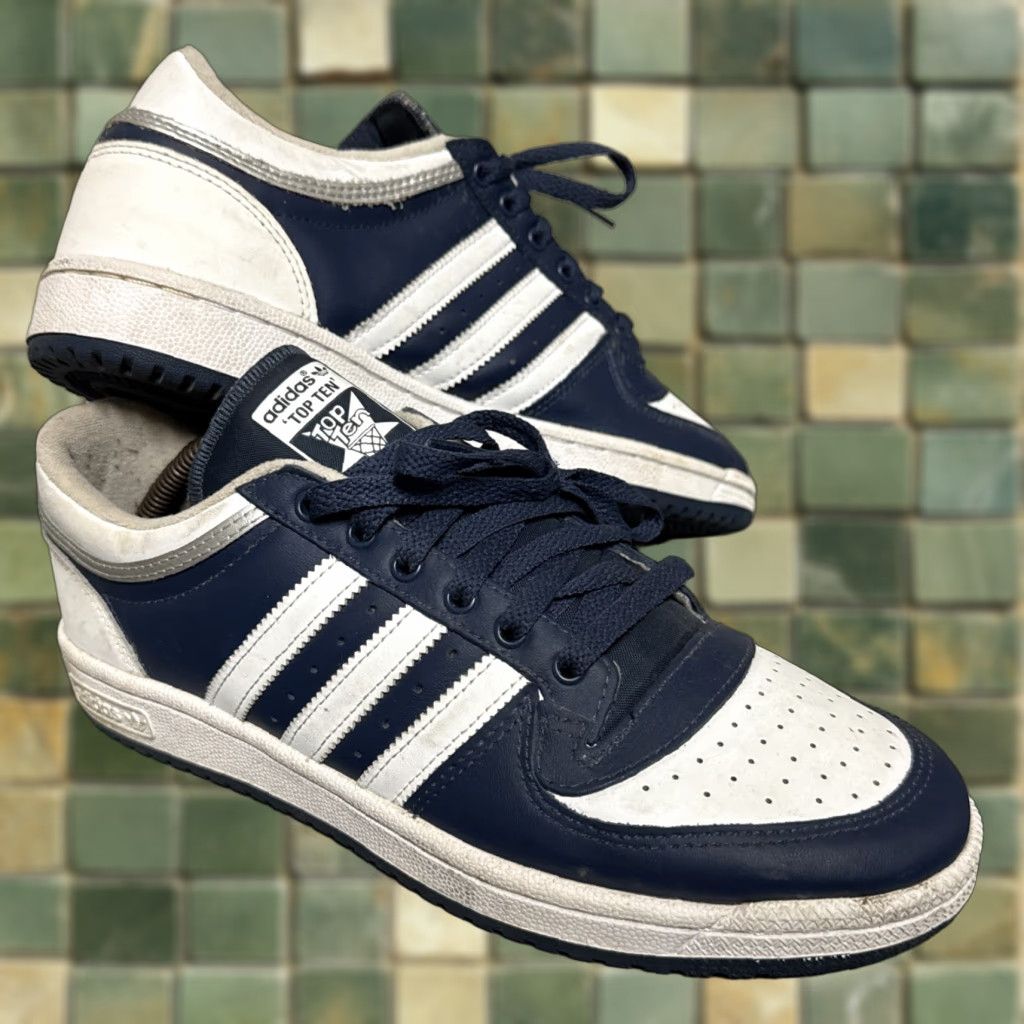Adidas Adidas Top Ten Sneaker Men’s 9.5 White Blue Low Top Mens Athletic Shoe Size US M / EU 48-50 / 2 - 1 Thumbnail