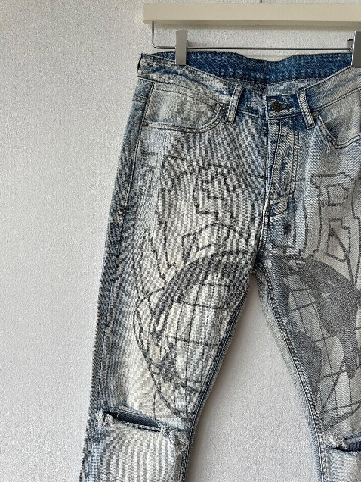 Ksubi Ksubi mens denim jean van winkle 32 blue globe cycle Size US 32 / EU 48 - 4 Thumbnail
