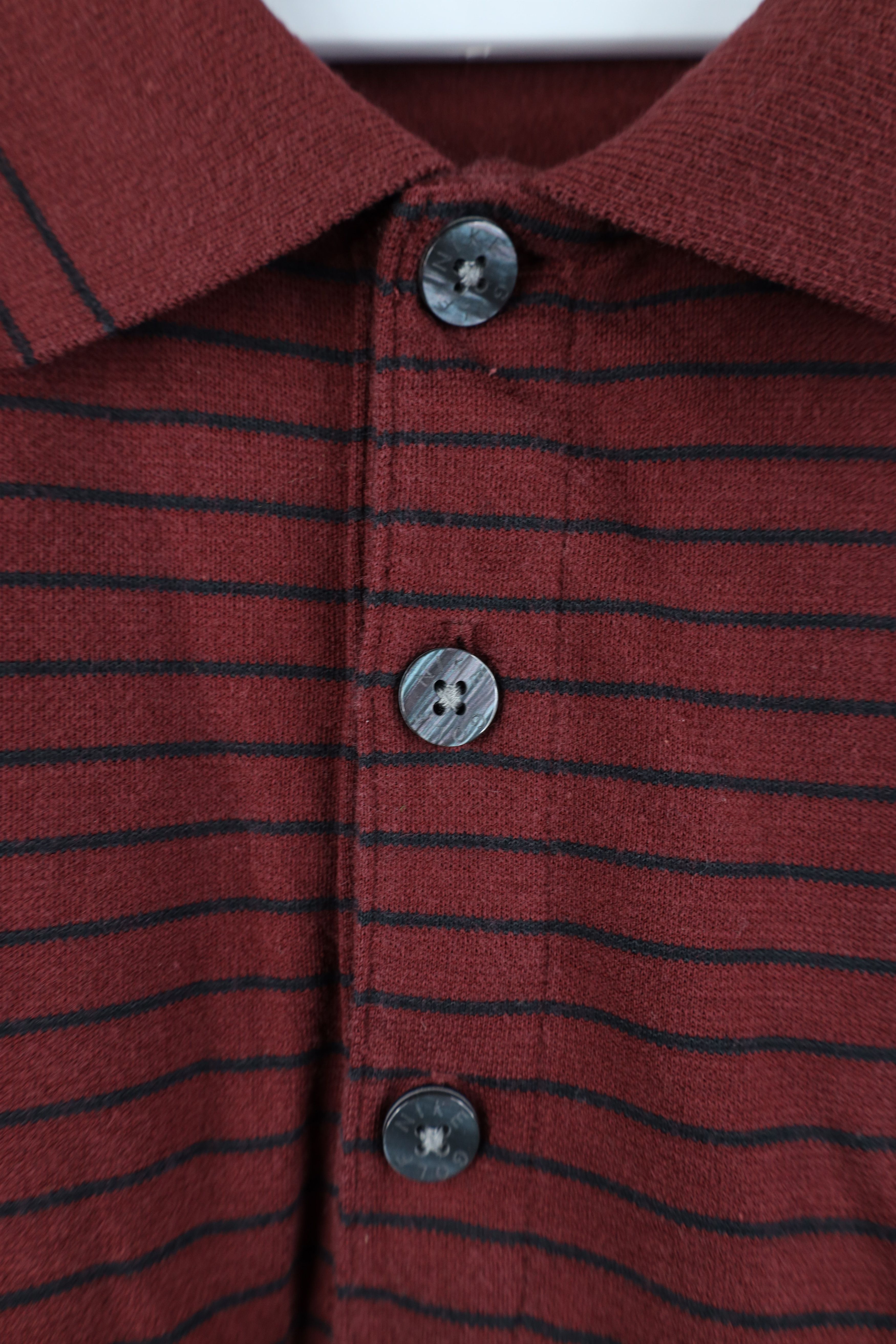Nike Vintage Y2K Nike Golf Mini Swoosh Striped Long Sleeve Polo Size US L / EU 52-54 / 3 - 4 Thumbnail