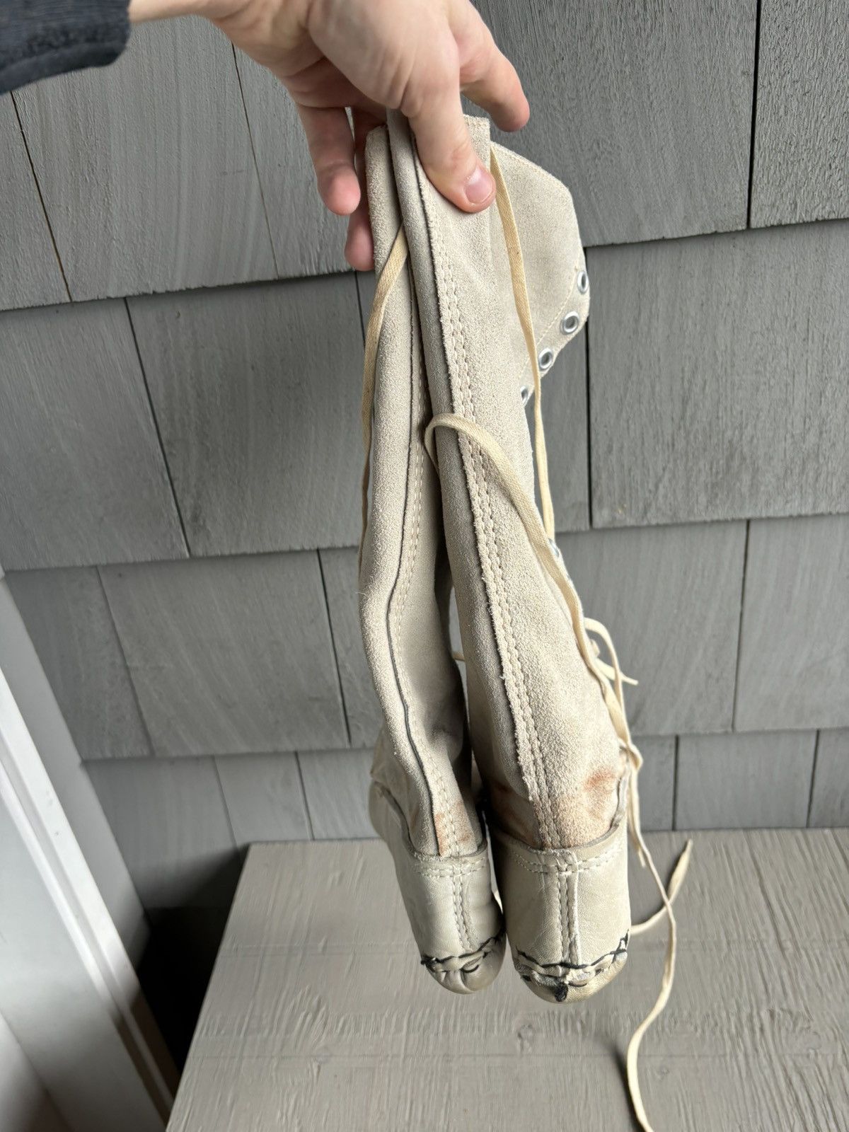 Handmade Vintage Suede Mukluk Boot Native American Moccasin Tall Snow Size US 8 / EU 41 - 10 Thumbnail