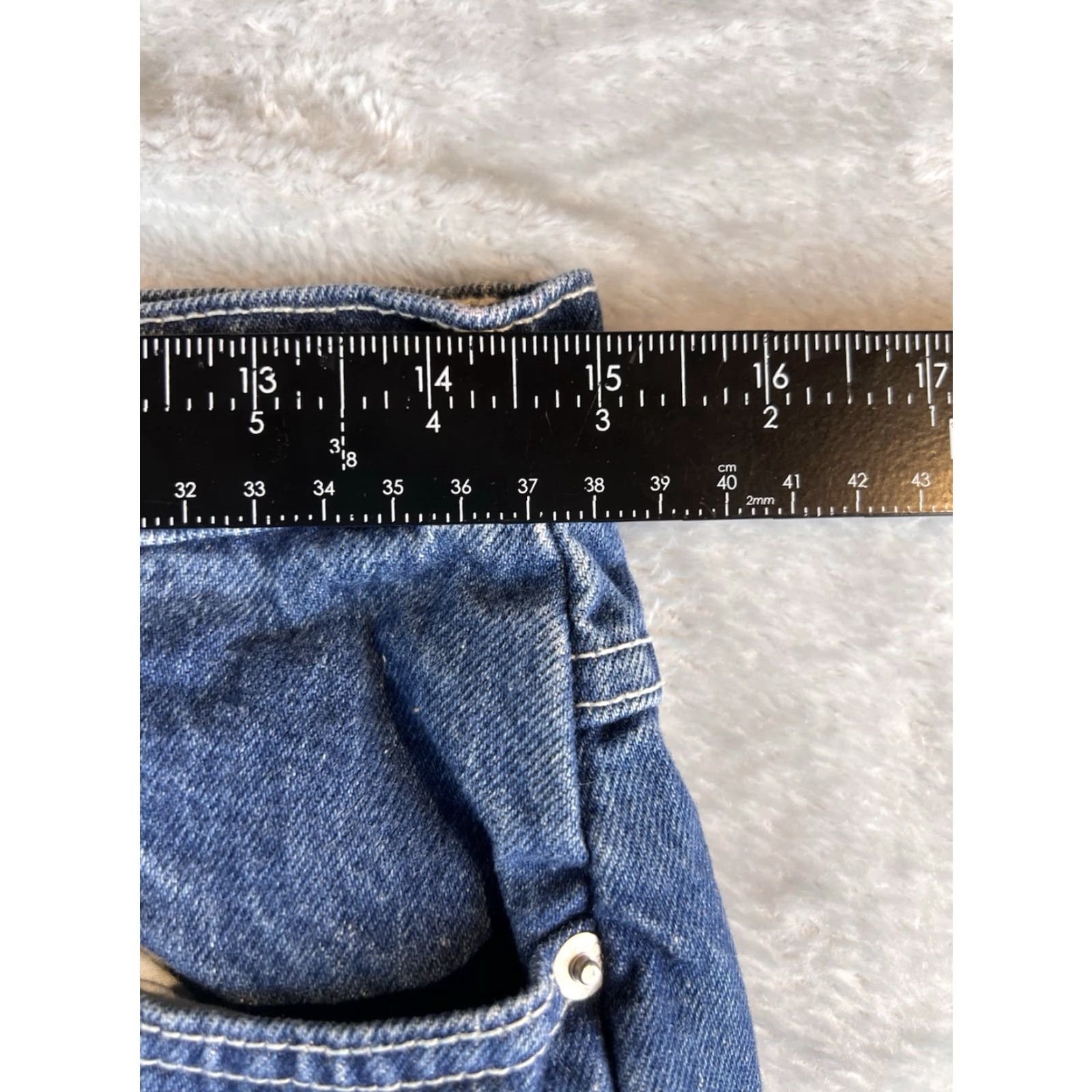 Jordache VINTAGE Jordache Jeans Women 9/10 Blue Med Wash Denim Straight Mid Rise Stretch Fit Classic 80s Womens Size 30" / US 8 / IT 44 - 6 Thumbnail