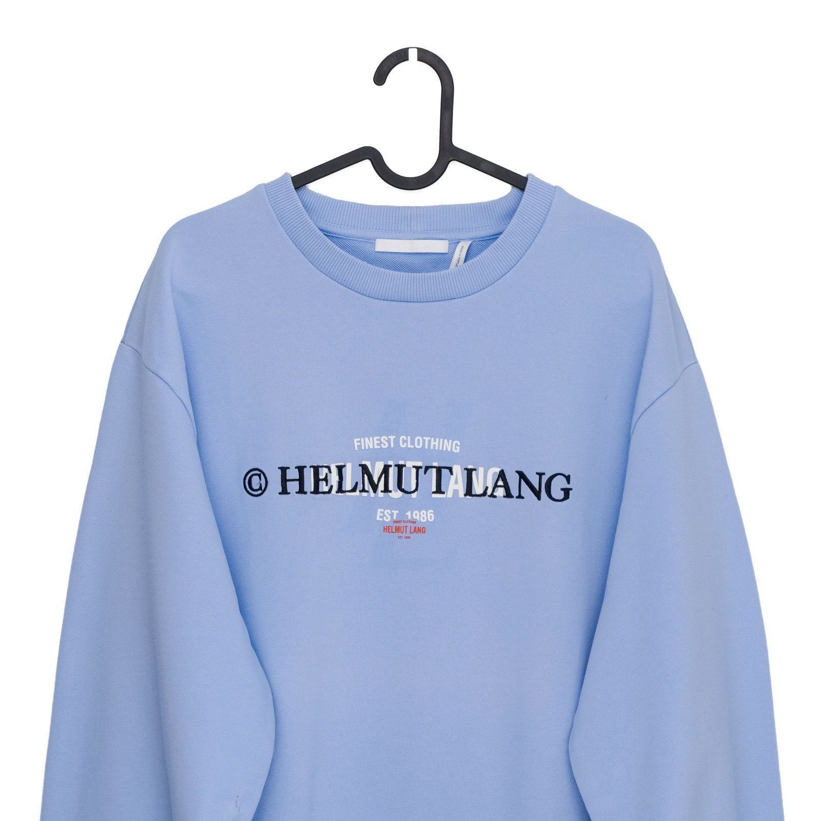 Iconic Helmut Lang Old Logo Oversized Baby Blue Sweatershirt