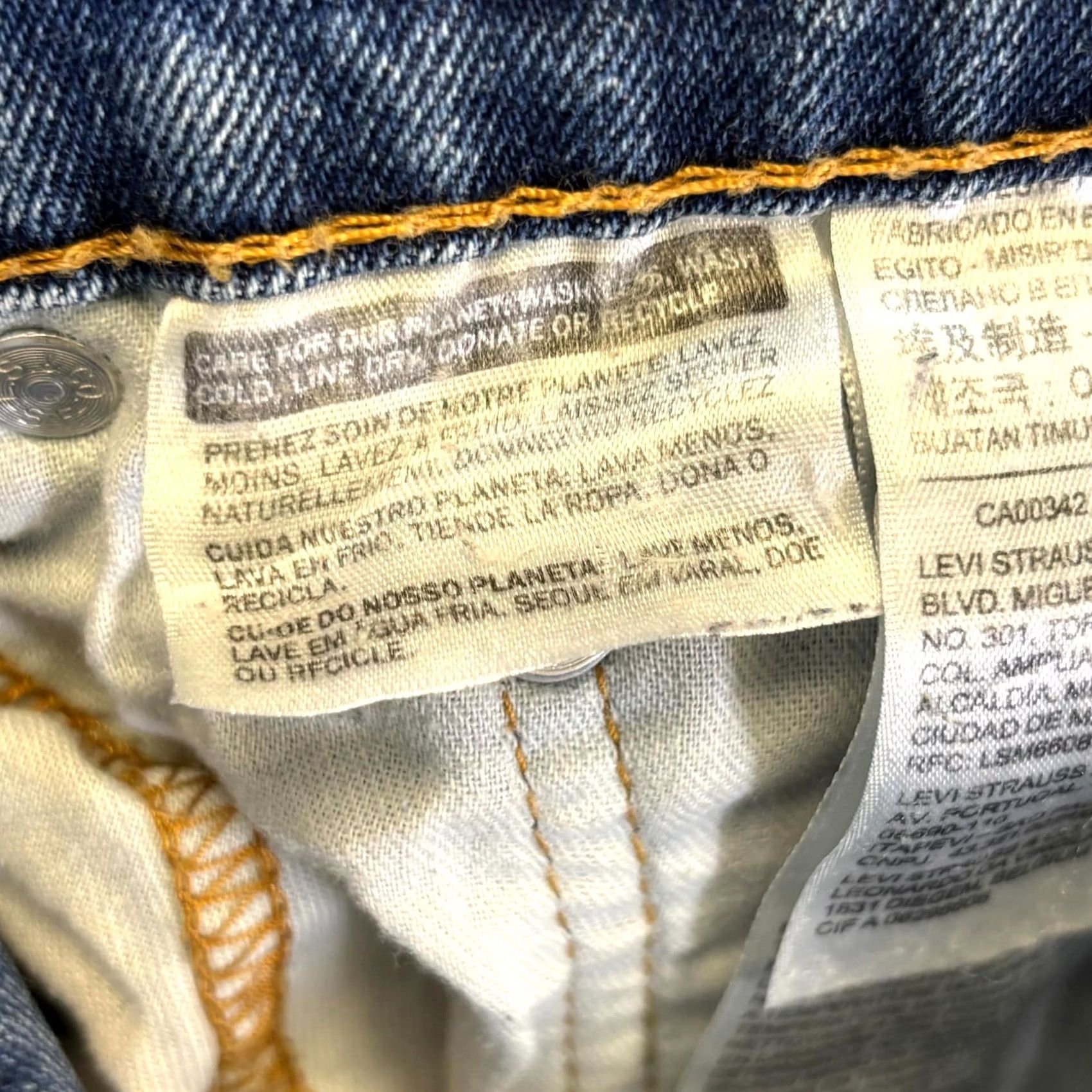 Levi's Levi's 514 Jeans Mens 33x32 Blue Denim 5-Pocket Stretch Casual Straight Regular Modern Size US 33 - 6 Thumbnail