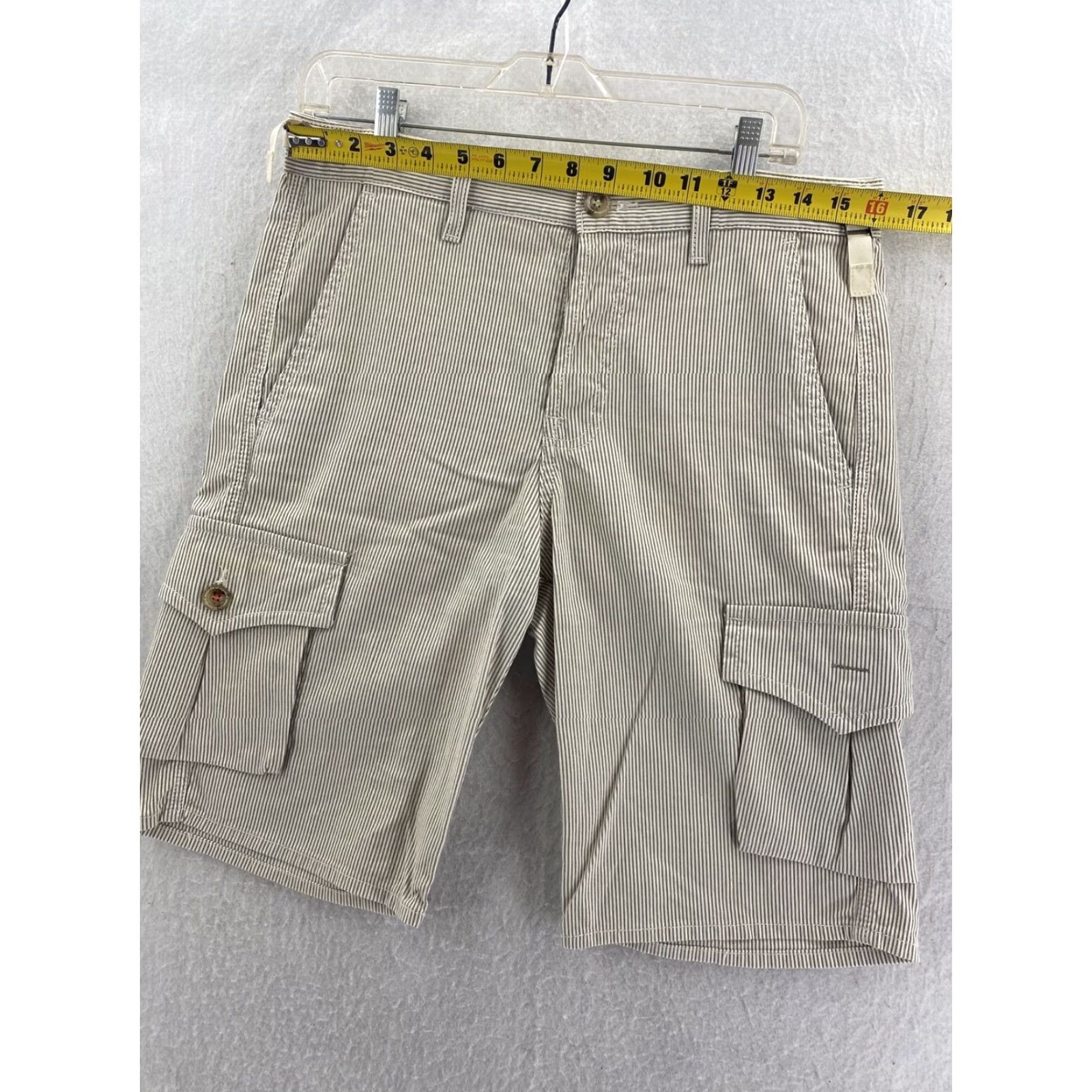 7 For All Mankind 7 For All Mankind Cargo Shorts Mens 30 Blue Cotton Linen Blend Button Fly Regular Fit Size US 30 / EU 46 - 2 Thumbnail