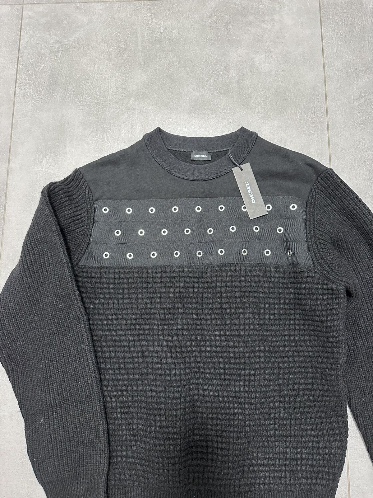 Diesel Diesel Black K-Rushis Sweater Knit Wool Combination Size S Size US S / EU 44-46 / 1 - 2 Thumbnail