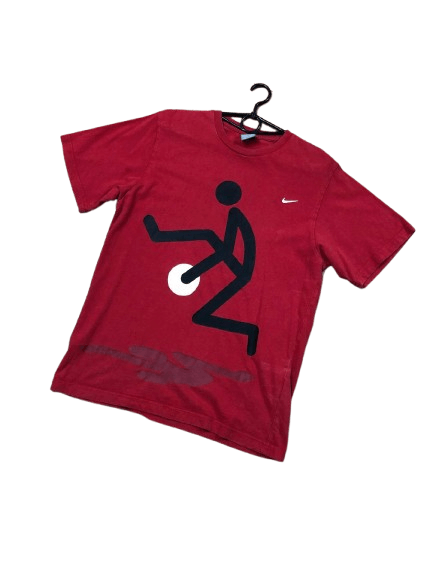 Nike Vintage Nike Y2K Logo Red Short Sleeve T-Shirt Size M Size US M / EU 48-50 / 2 - 1 Thumbnail