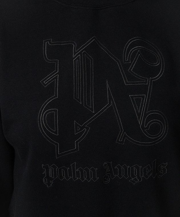 Palm Angels o1y1225 Sweatshirt in Black Size L / US 10 / IT 46 - 4 Thumbnail