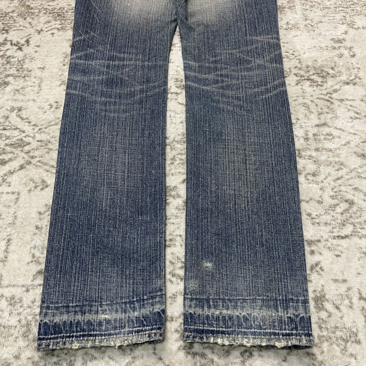 Japanese Brand 2000s Antgauge Japan Double Waist Newspaper Boro Jeans Size US 29 - 10 Thumbnail