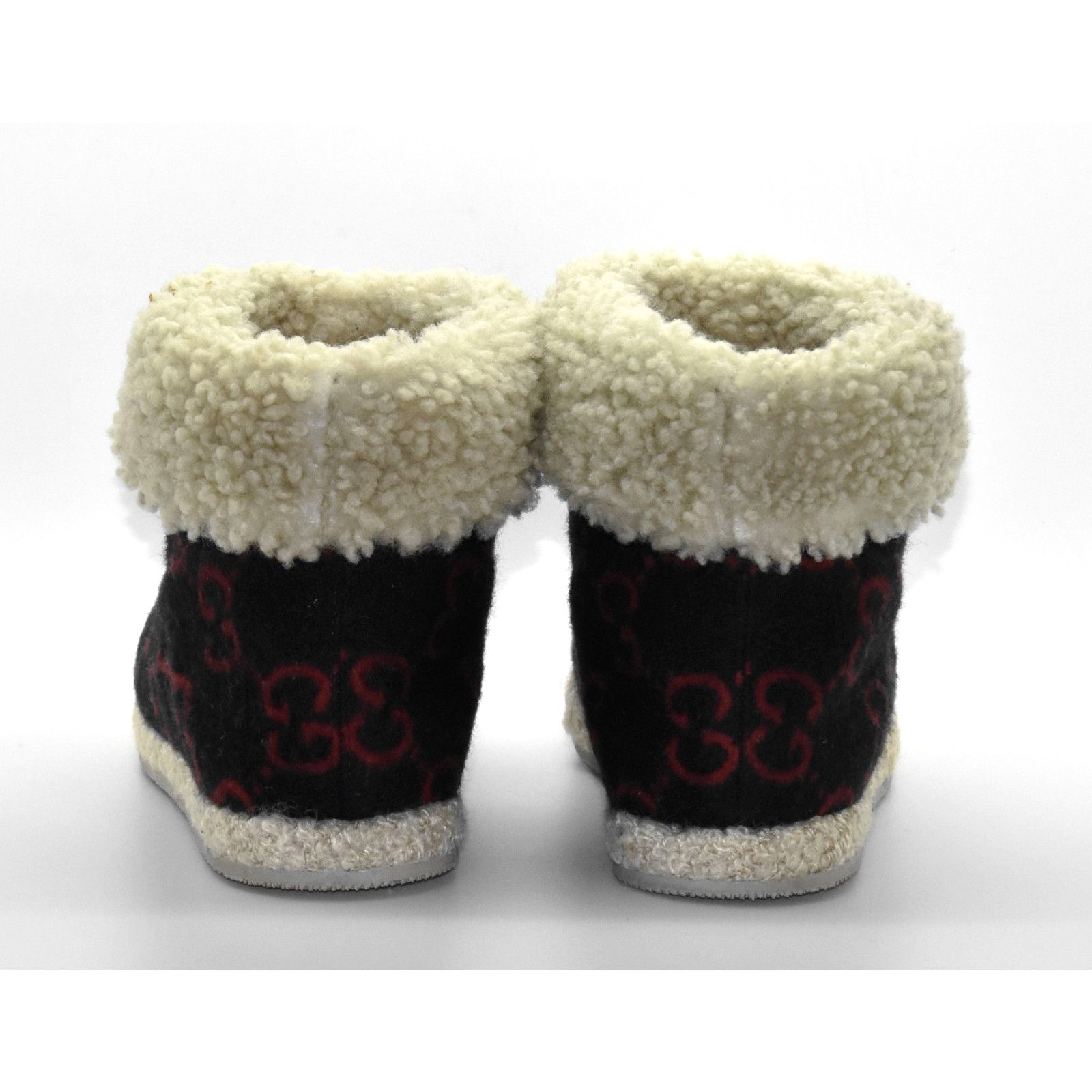 Gucci GUCCI Fria Lamb Shearling GG Pattern Ankle Boots Size 5/35 Size US 5 / IT 35 - 5 Thumbnail