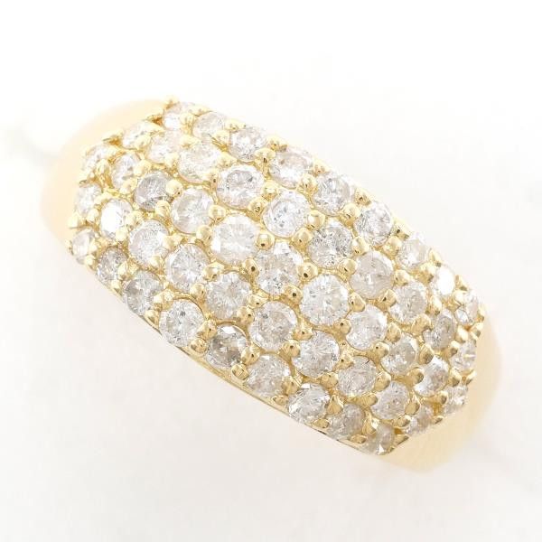 Other Other K18 Yellow Gold Diamond Ring 8.5 Metal Ring in Great Condition Size ONE SIZE - 1 Thumbnail