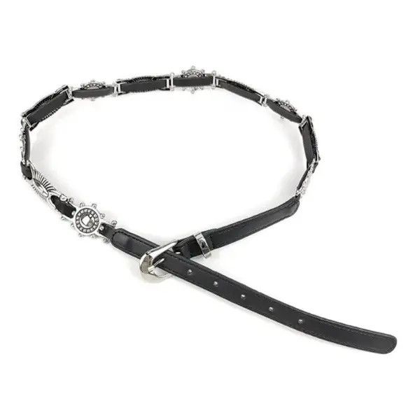 Japanese Brand Outdoor punk rock multi pendant pu leather belt Size ONE SIZE - 4 Thumbnail