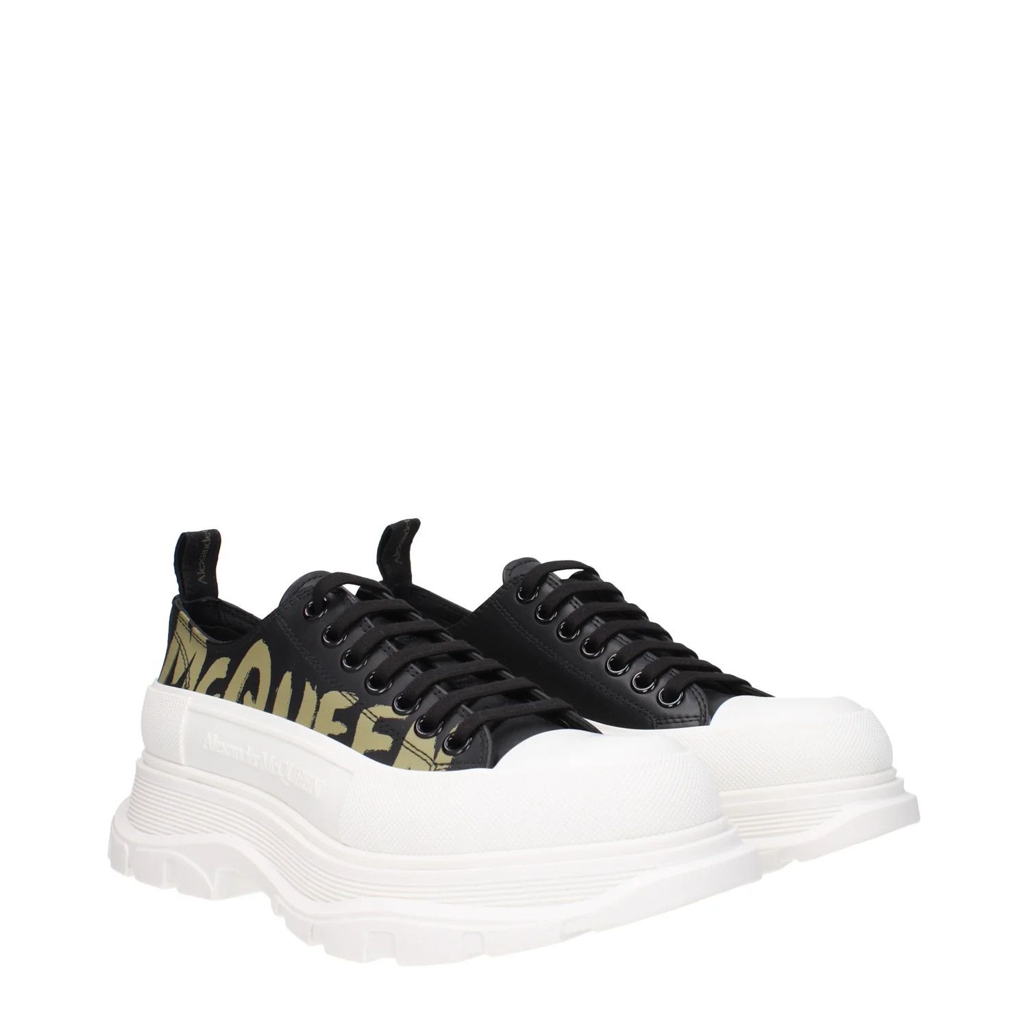 Alexander McQueen ob1o1e0225 Leather Low-Top Sneakers in Multicolor Size US 10.5 / EU 43-44 - 2 Thumbnail