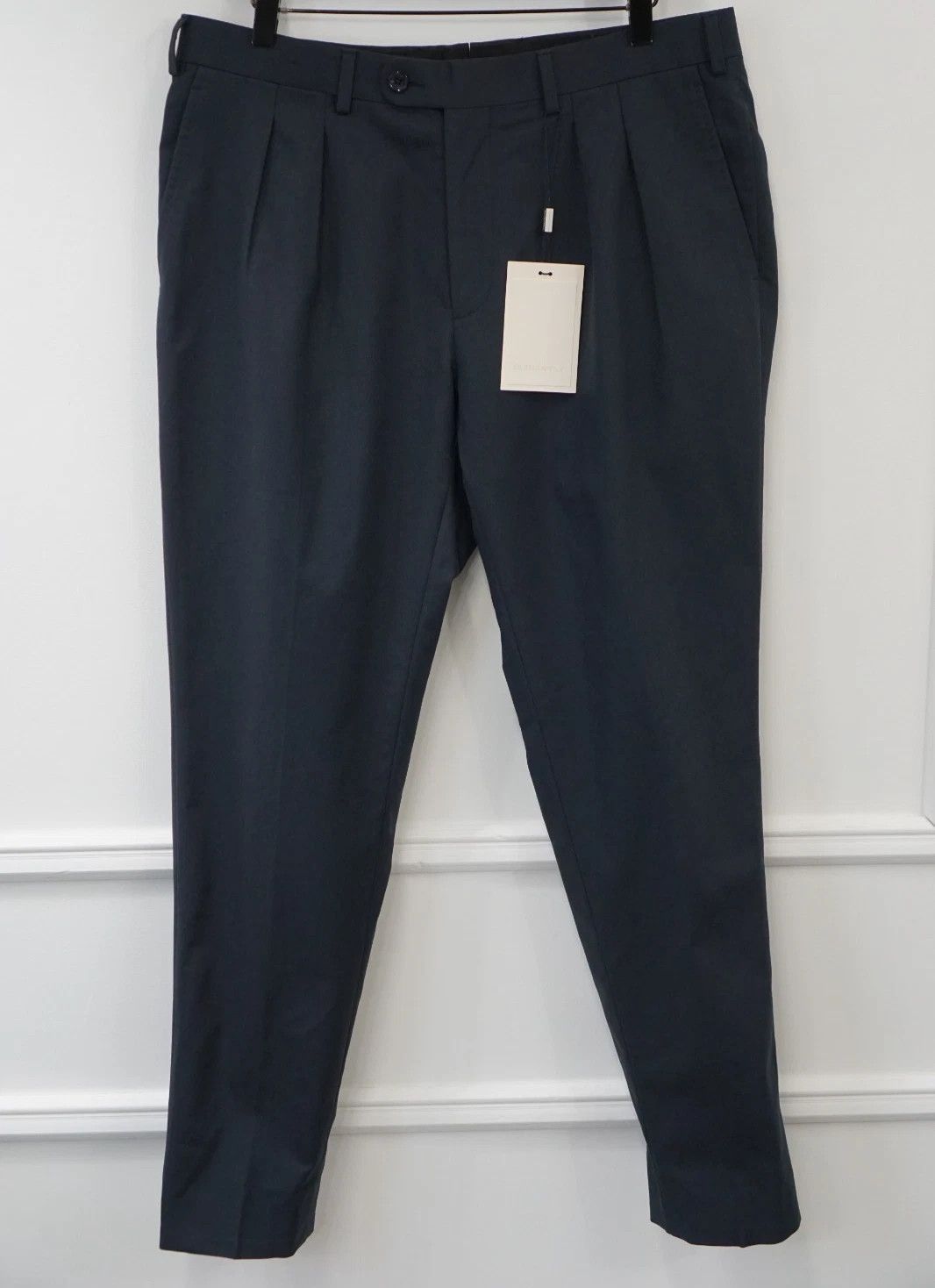 Suitsupply Men Suitsupply Pants Navy Loro Piana Stretch Cotton 25 US40S Size 40S - 1 Thumbnail
