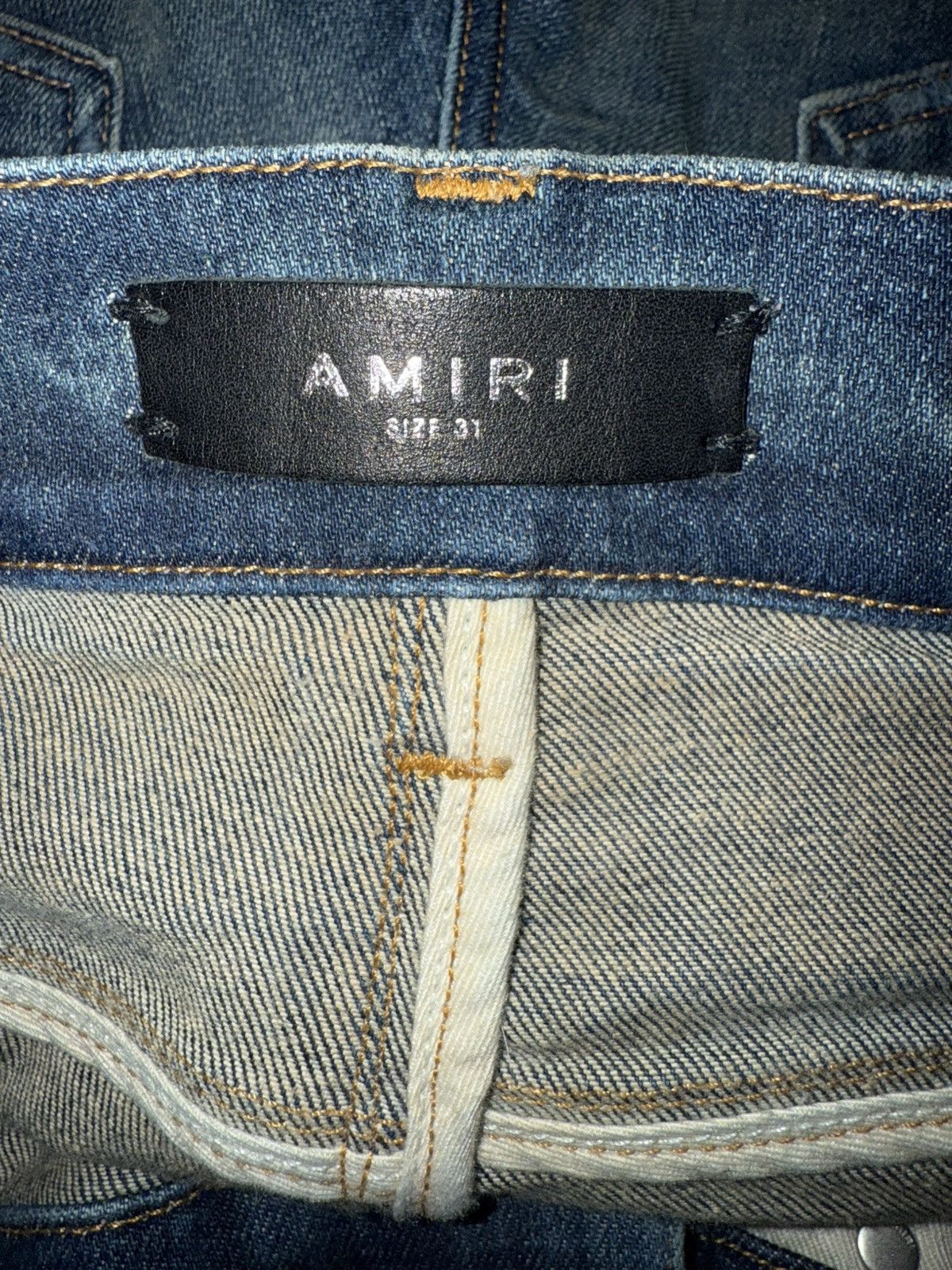 Amiri Amiri Paisley-Patch Destroyed Skinny Jeans Size US 31 - 5 Thumbnail