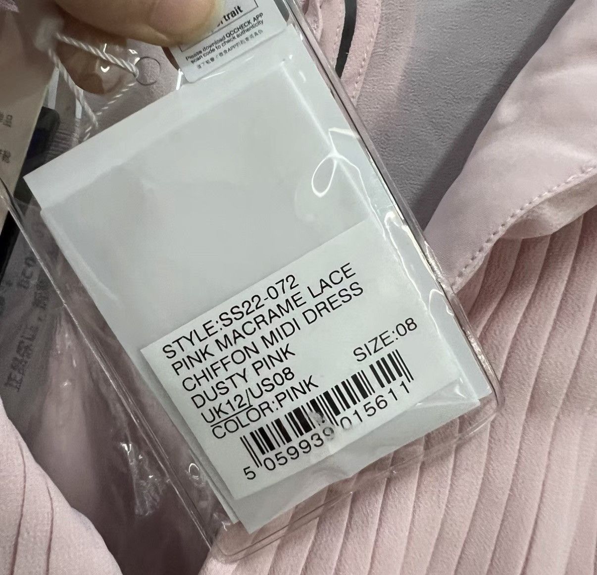 Self-Portrait Self-Portrait Pink Ruffled Hem Short-Sleeve Dress J41 Size M / US 6-8 / IT 42-44 - 5 Thumbnail