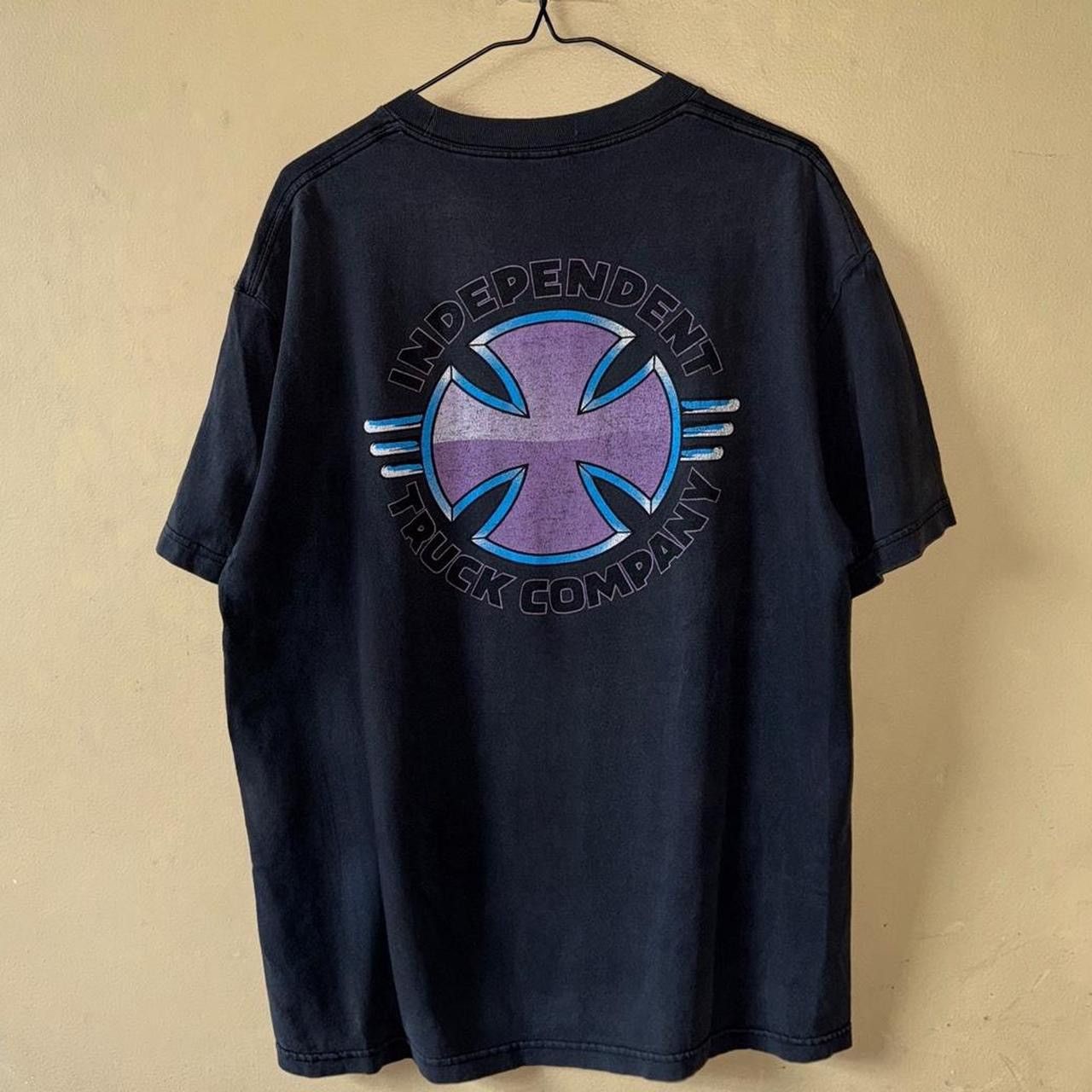 Independent Truck Co. Vintage 90s Independent Truck Co. Skateboard Iron Cross Tee Size US XL / EU 56 / 4 - 1 Thumbnail