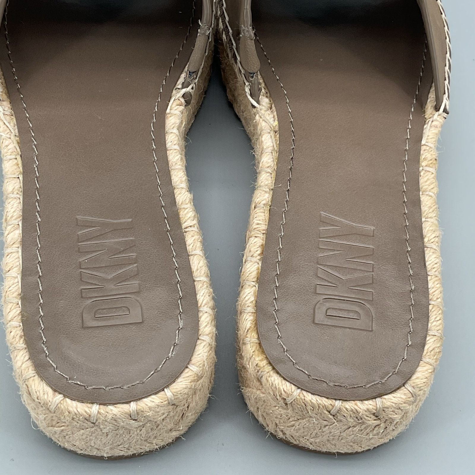DKNY DKNY Women Camillo Espadrille Slide Sandals Brown Sz 10M Size US 10 / IT 40 - 6 Thumbnail
