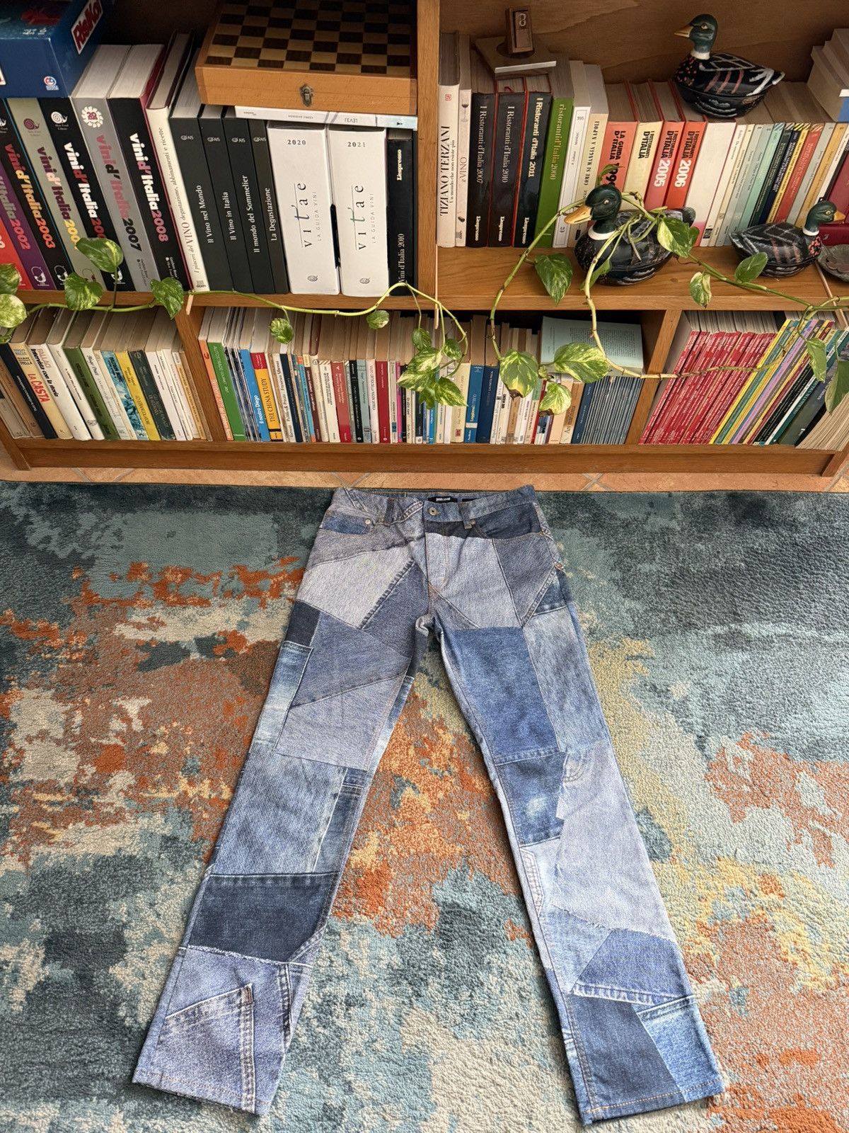 Just Cavalli Just Cavalli Vintage Y2K Patchwork Jeans Size 28" / US 6 / IT 42 - 1 Thumbnail
