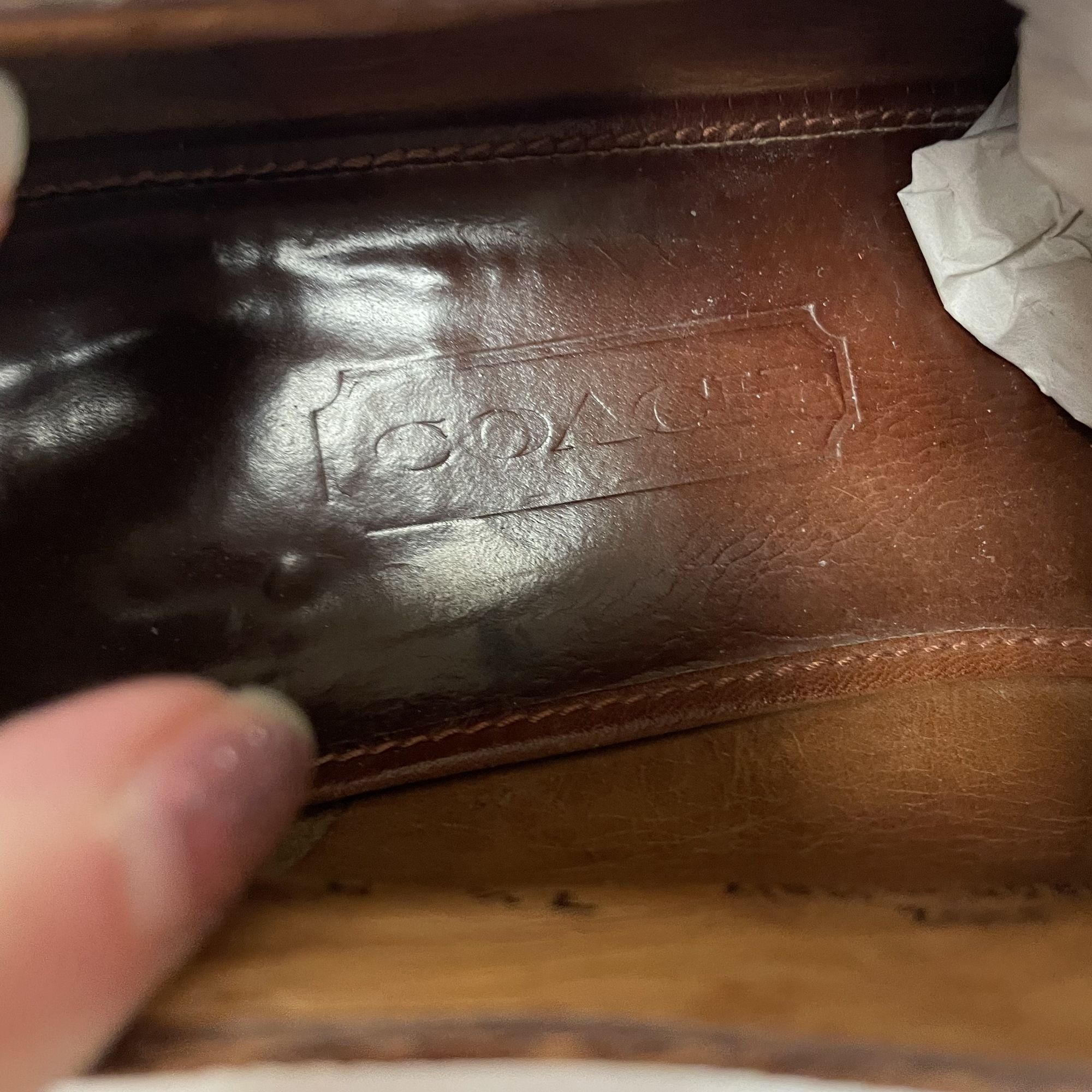 Coach Vtg 80's Style COACH Leather CAREER Shoe CLASSIC Oxfords Size US 7.5 / IT 37.5 - 8 Thumbnail
